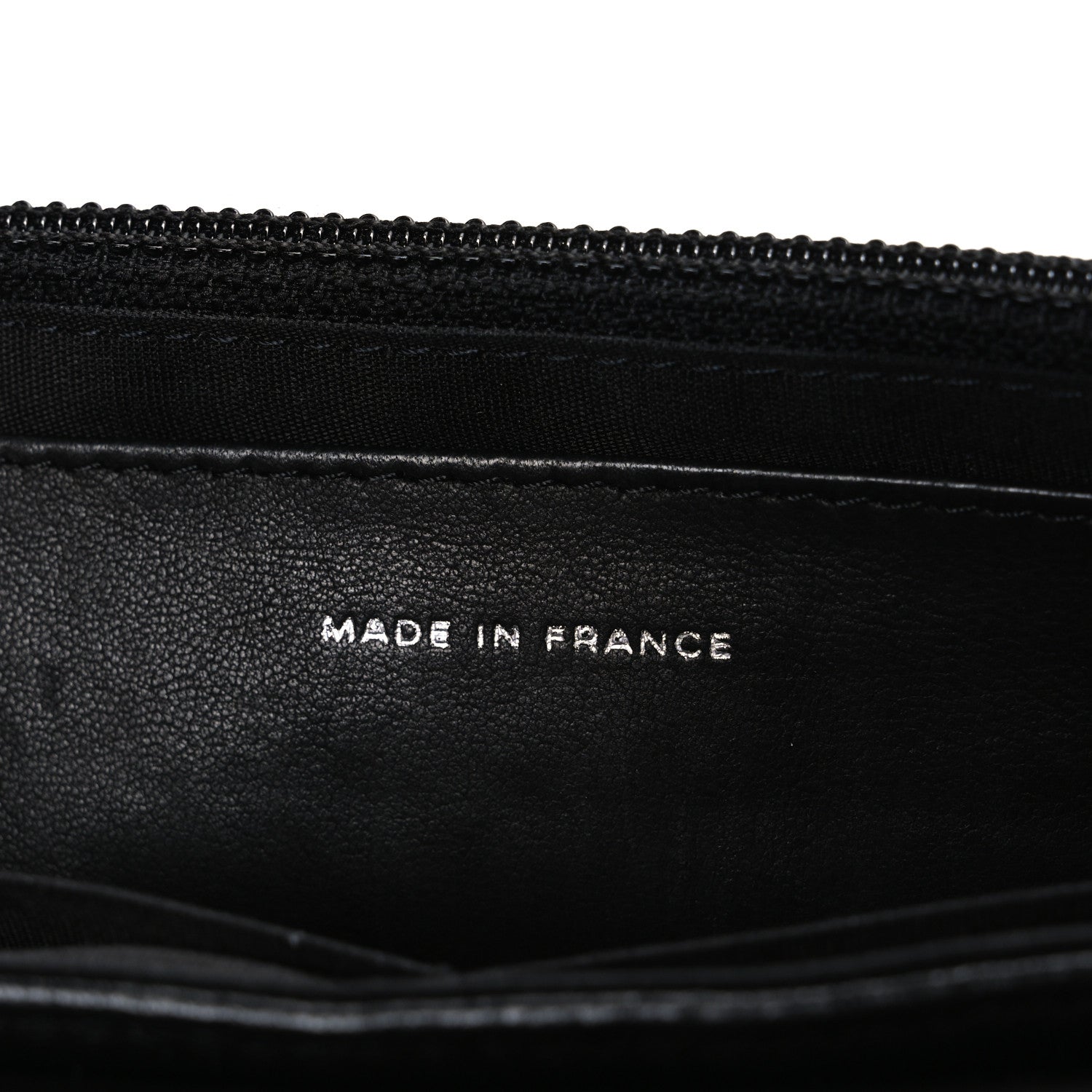 Lambskin Half Moon Wallet On Chain WOC Black