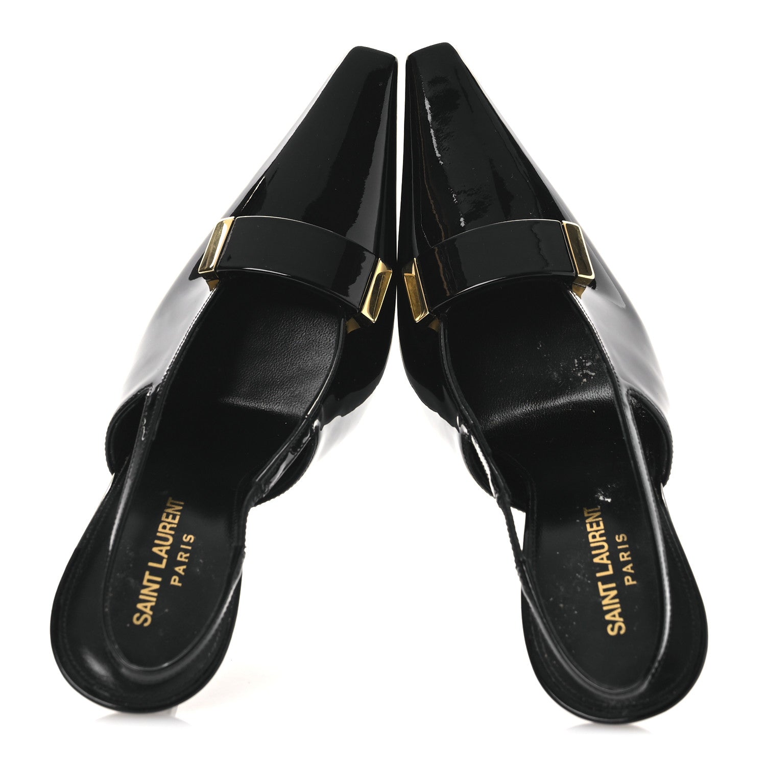 Vernice Grupy Madame 115mm Slingback Pumps 38 Black