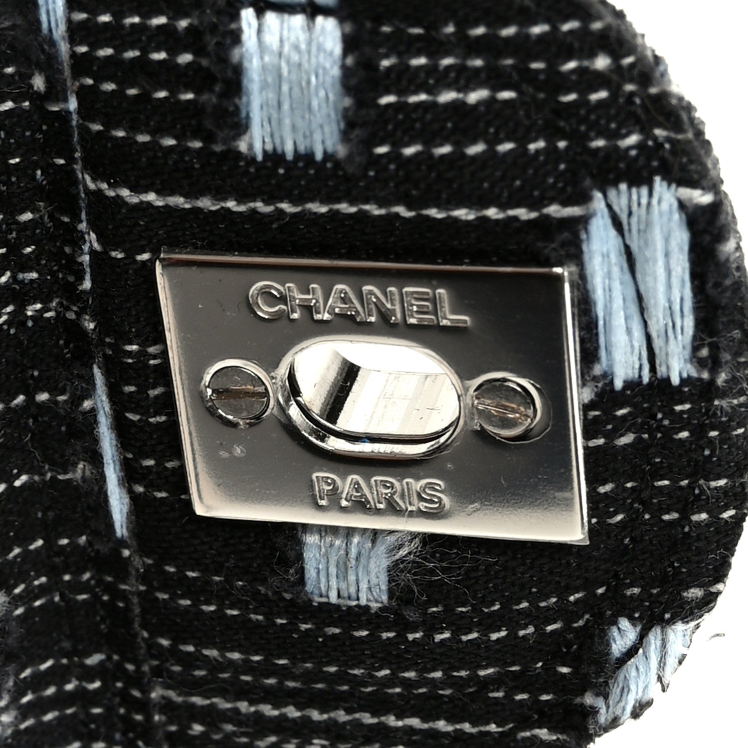 Denim Woven Medium Flap Light Blue