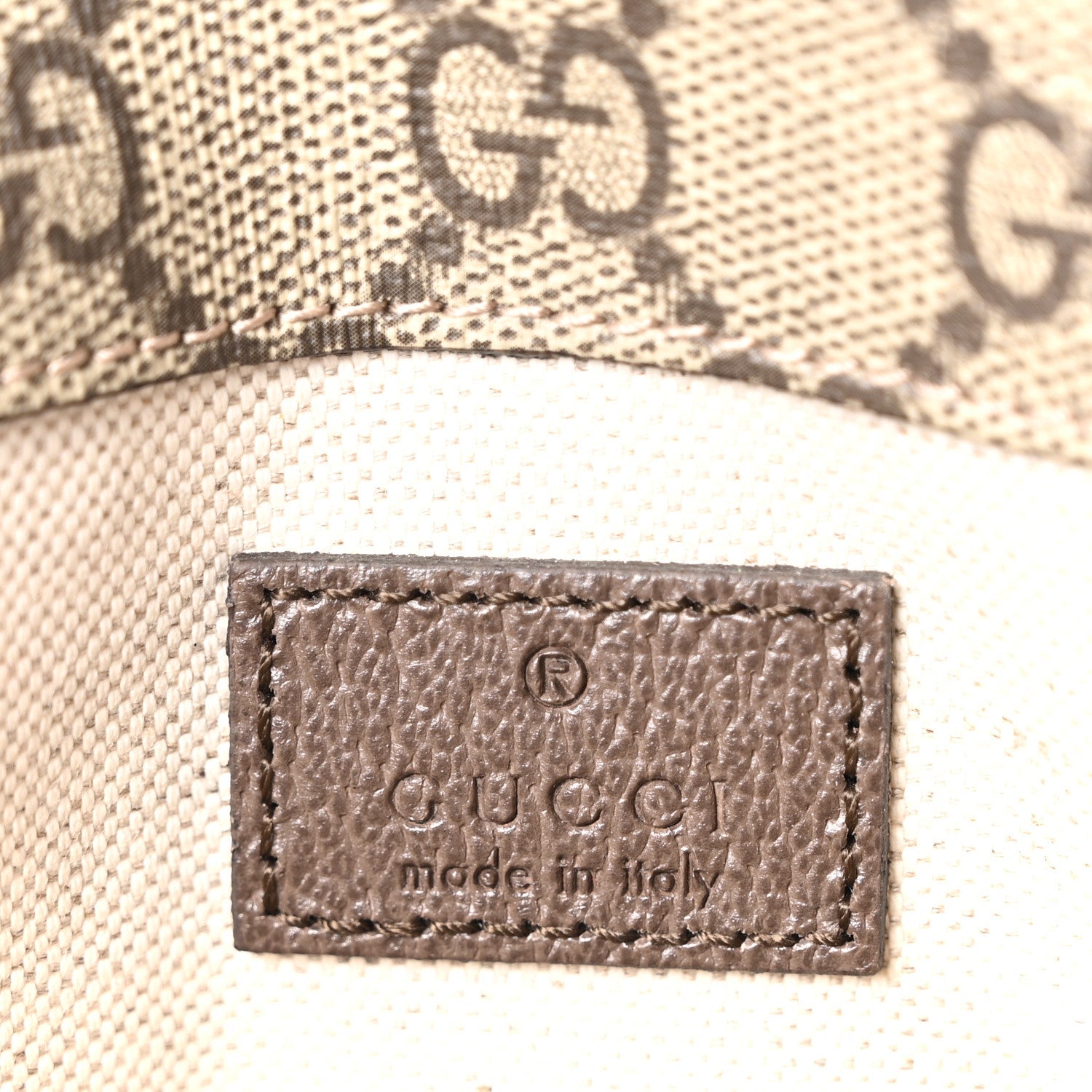 GG Supreme Monogram Neo Vintage Web Belt Bag Brown
