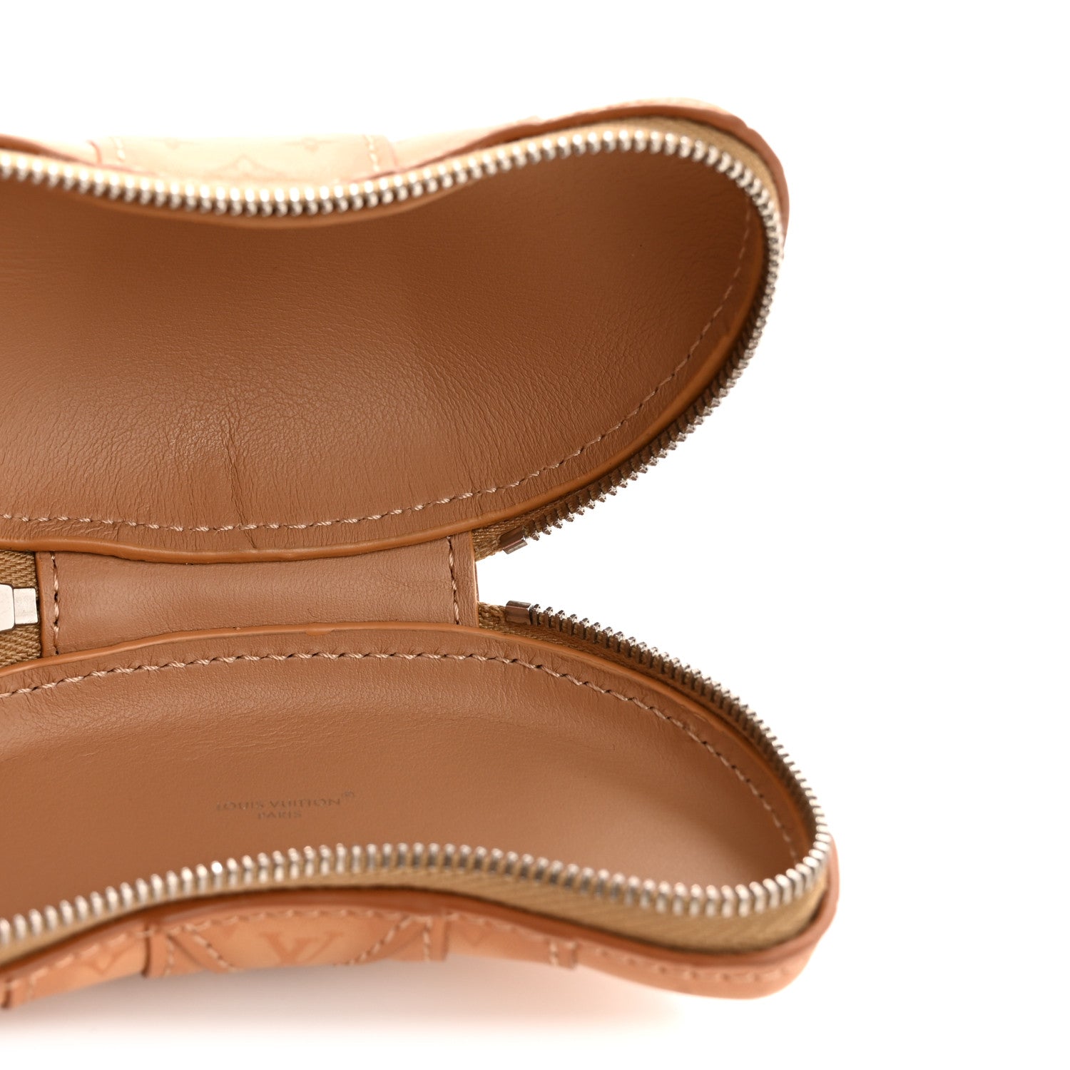 Calfskin Monogram LV Croissant Bag Charm Brown