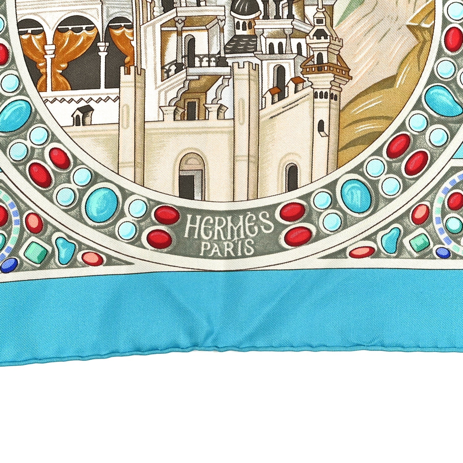 Silk Le Triomphe Du Paladin Scarf 90 Blue Multicolor