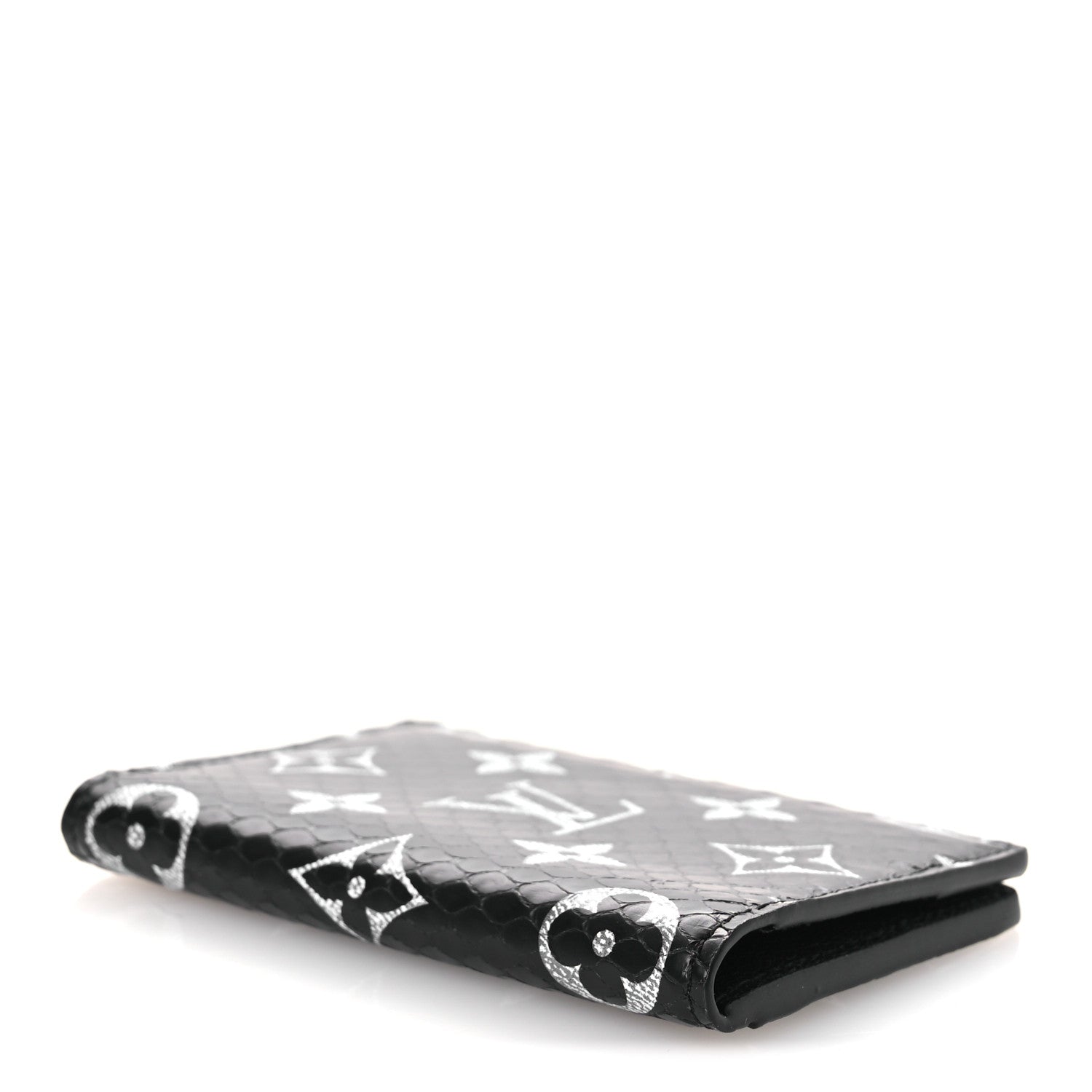 Snakeskin Monogram Carbone Pocket Organizer NM Black