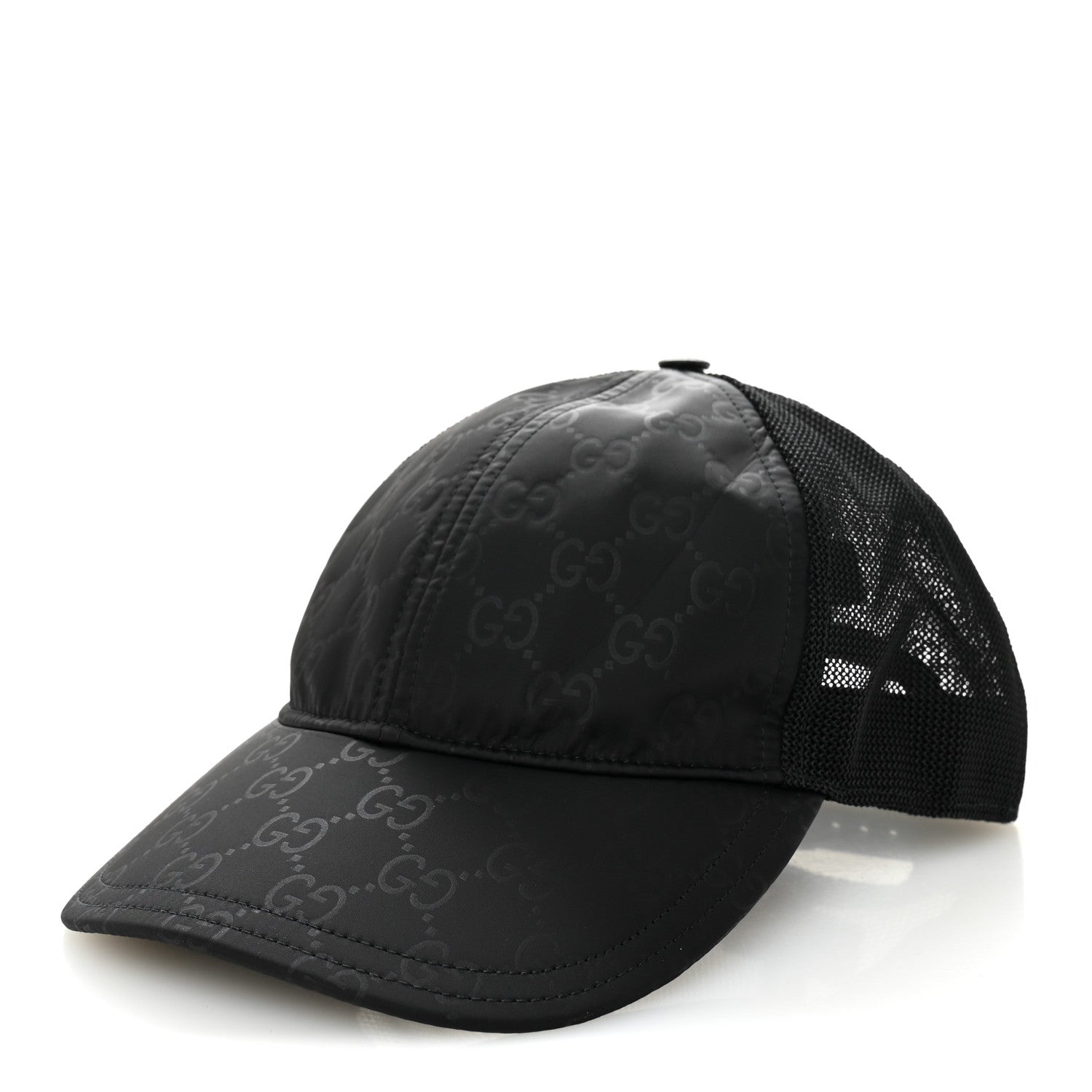 GG Supreme Monogram Baseball Hat S 57 Black