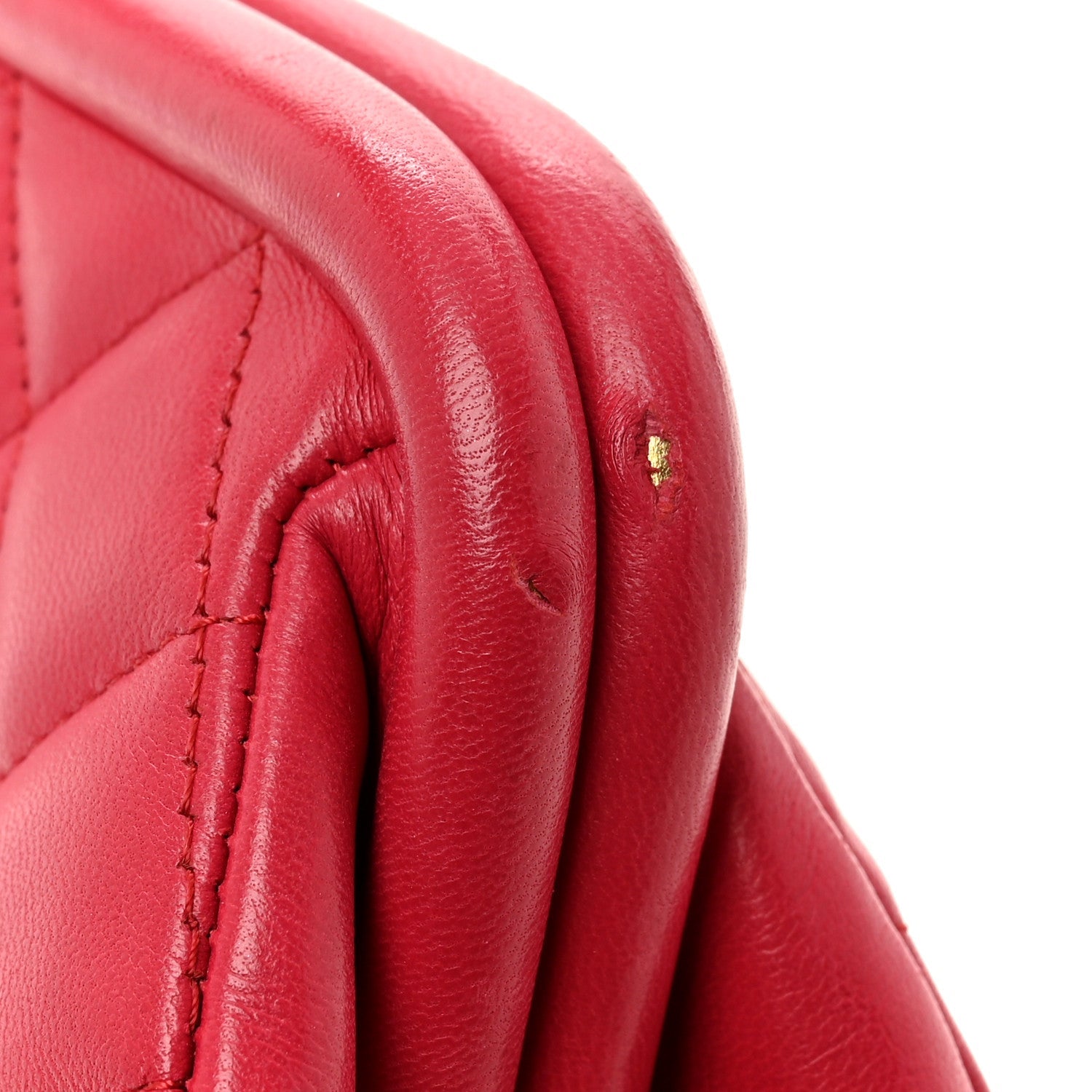 Lambskin Quilted Timeless Clutch Fuchsia