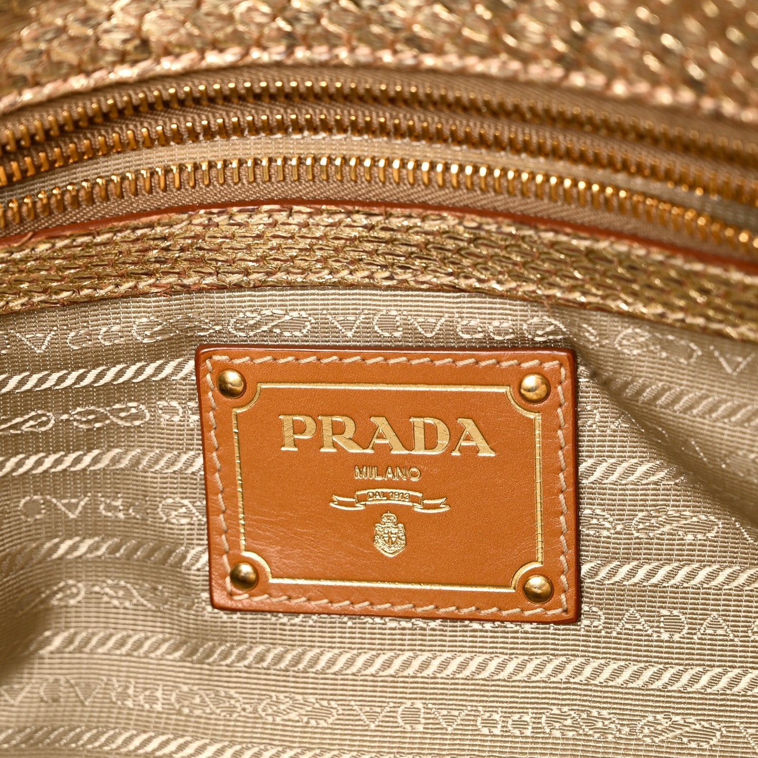 Jute Snakeskin Tote Oro