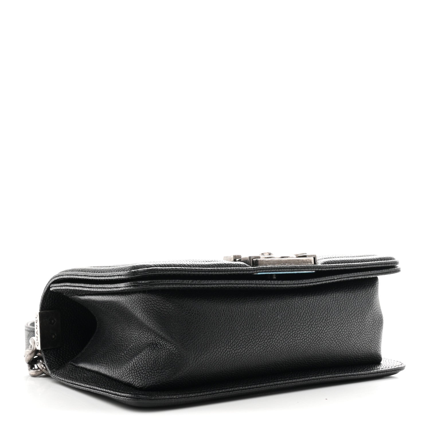 Caviar Quilted Small Boy Flap Black