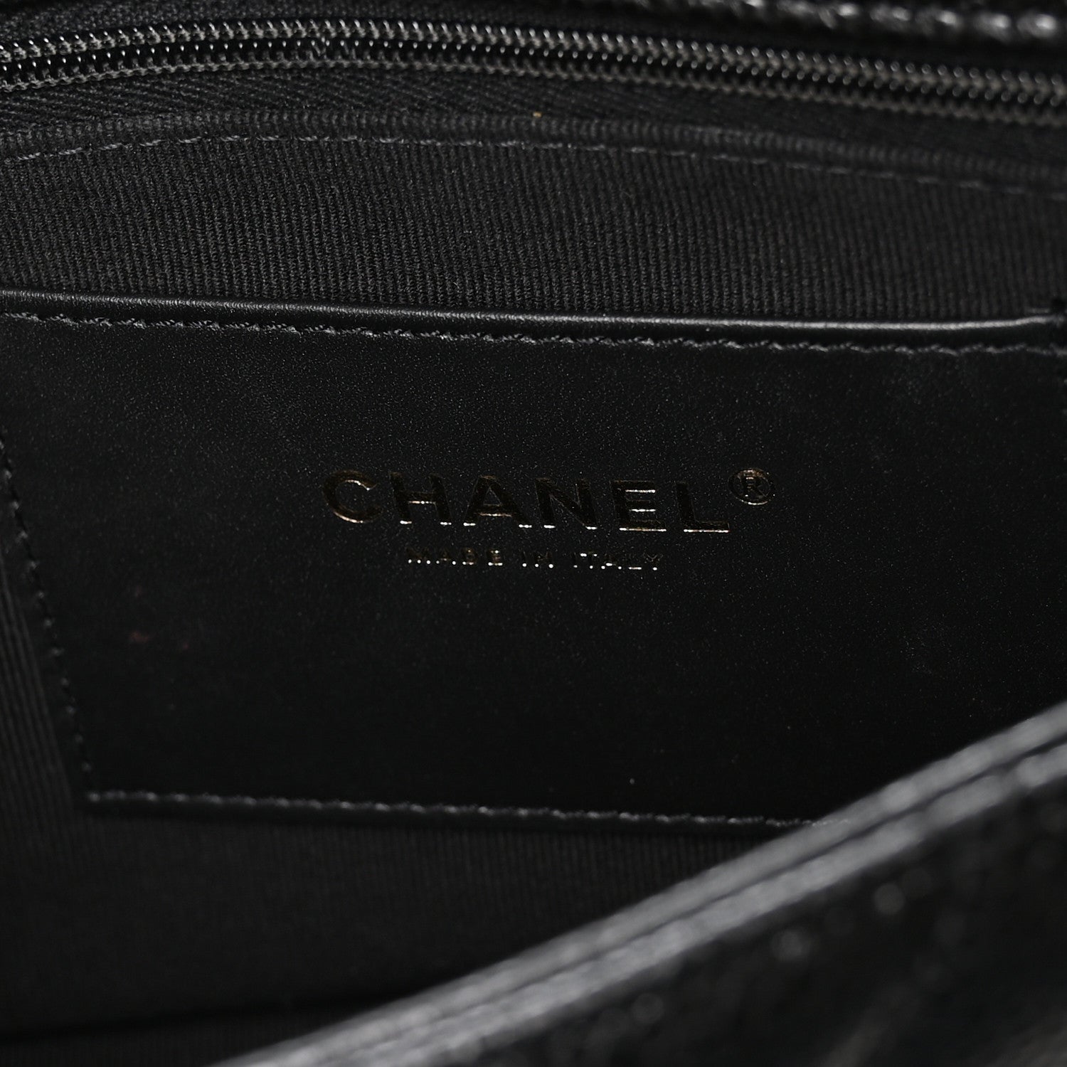 Grained Lambskin Quilted Small Flap Black