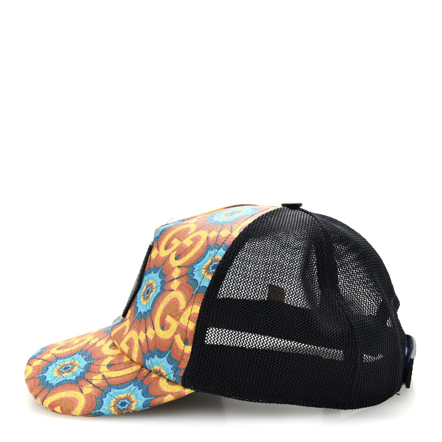 GG Supreme Monogram Kaleidoscope Baseball Hat L Blue Orange Multicolor Blue Agata