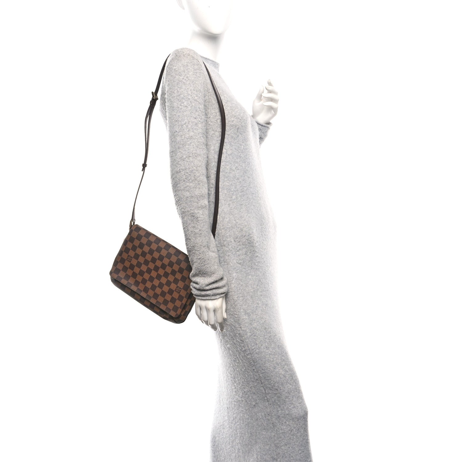 Damier Ebene Musette Tango Long Strap