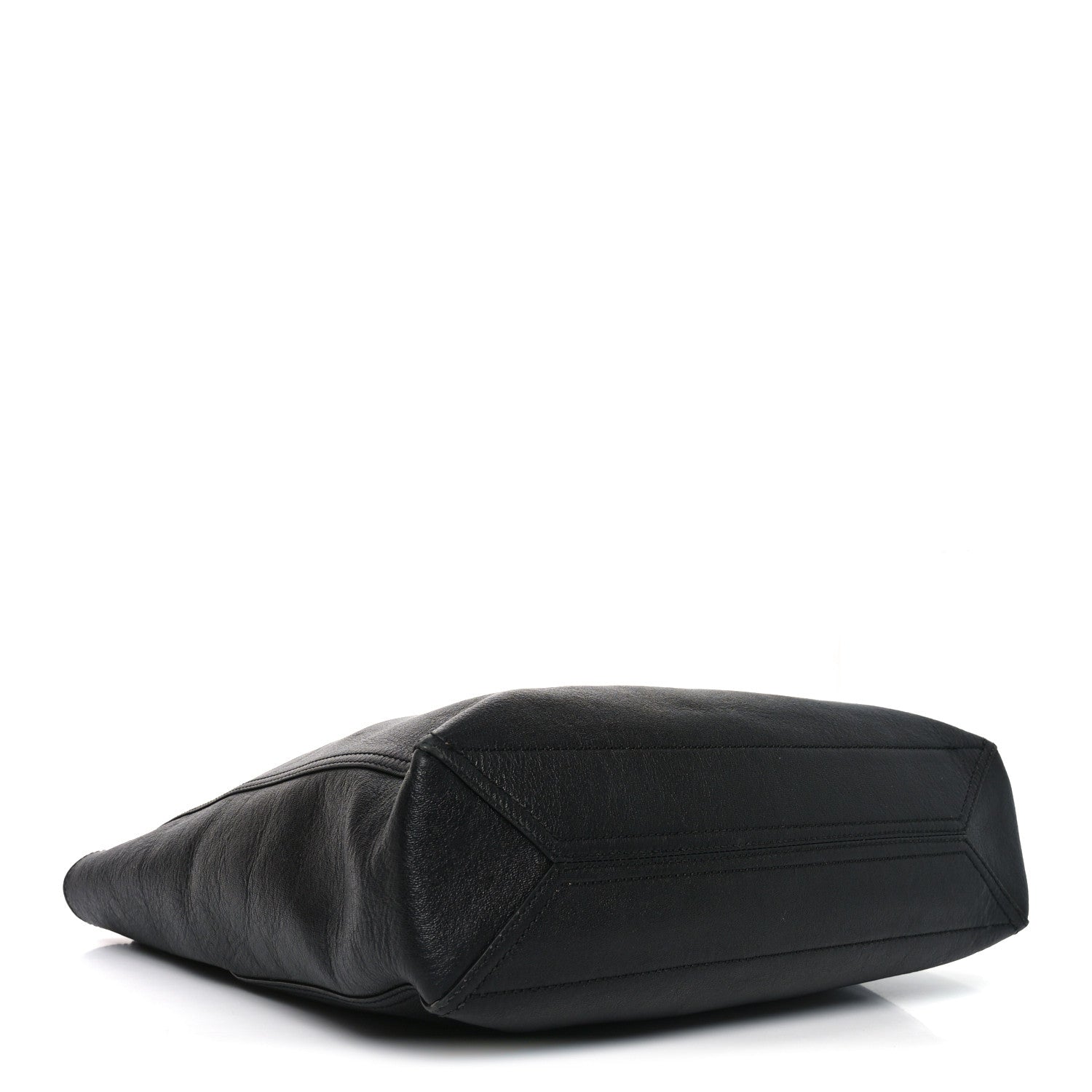 New Sakai Calfskin Lux Medium Dahlia Tote  Black