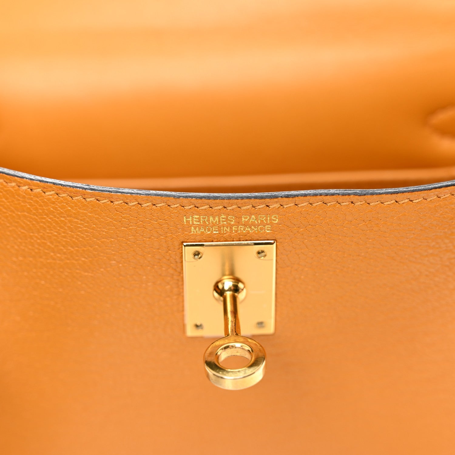 Chevre Mysore Mini Kelly Sellier 20 Jaune Ambre