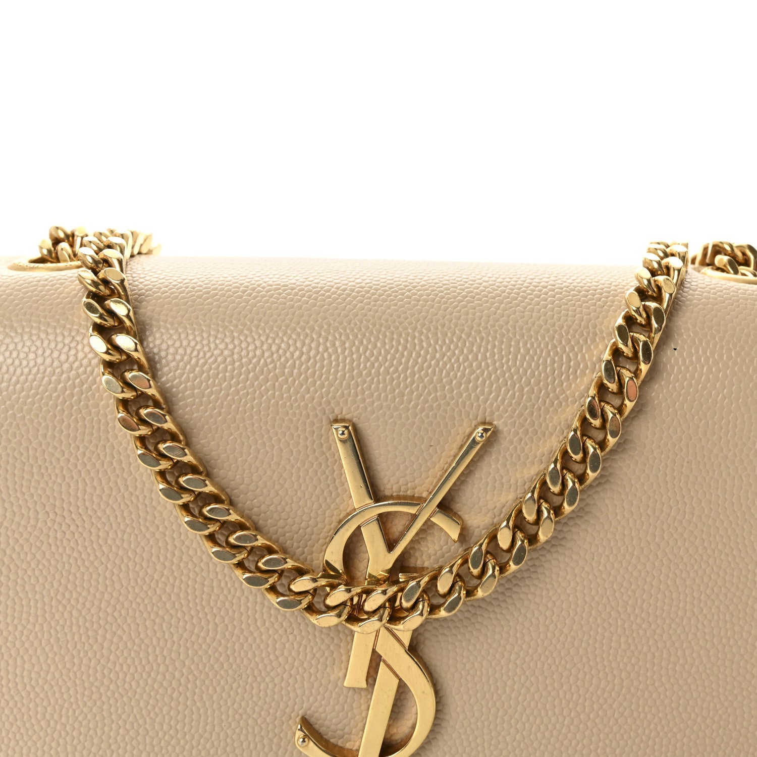 Grain De Poudre Small Monogram Kate Satchel Dark Beige
