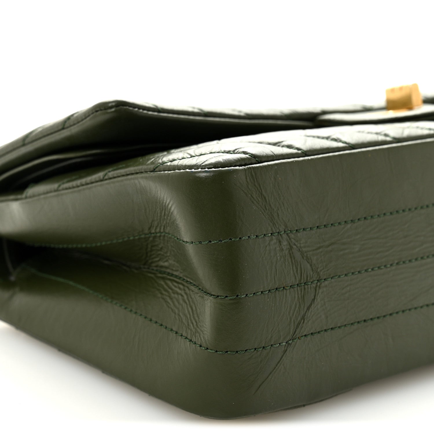 Aged Calfskin Chevron Quilted 2.55 Reissue 225 Flap Green