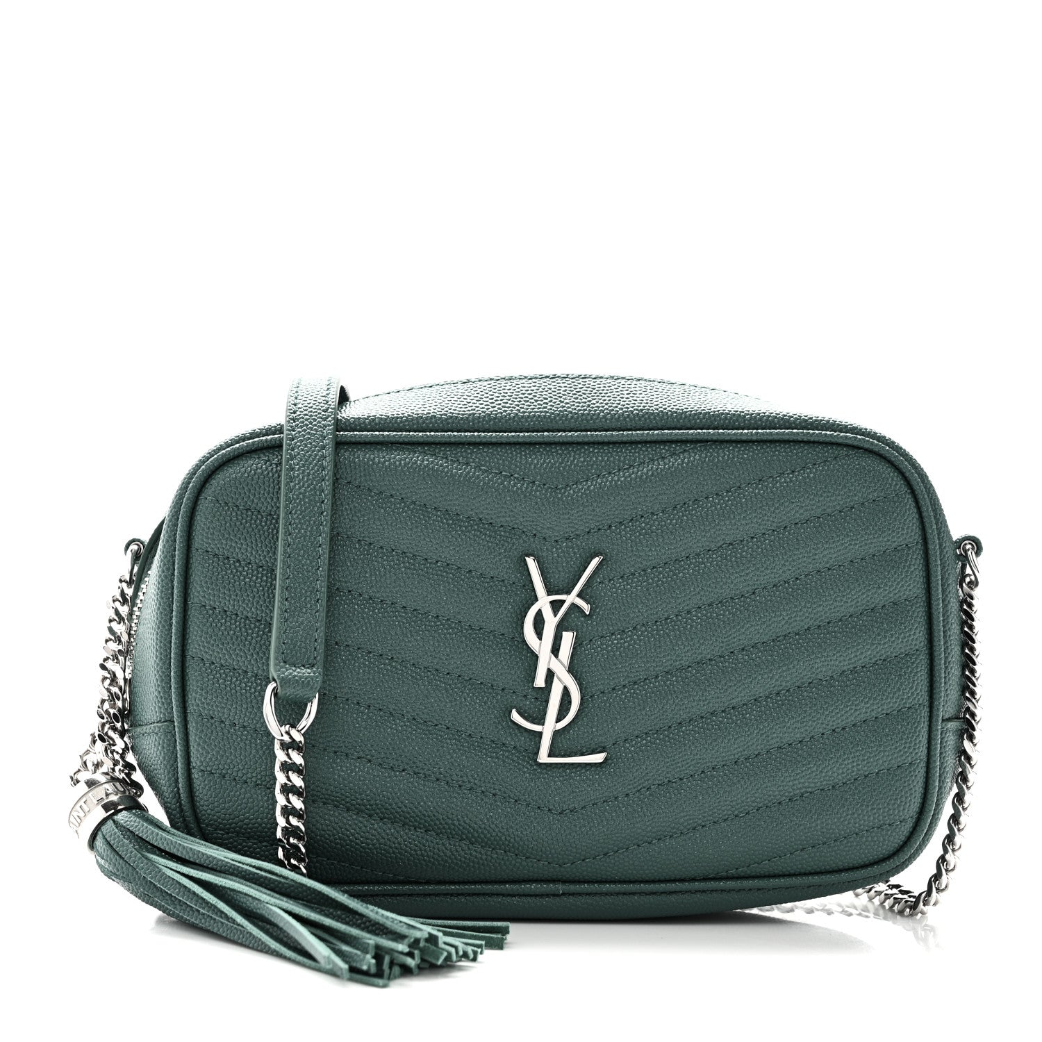 Grain De Poudre Matelasse Monogram Mini Lou Camera Bag Green Field