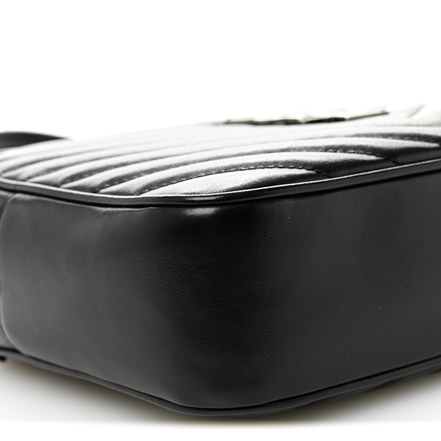 Calfskin Matelasse Monogram Lou Camera Bag Black