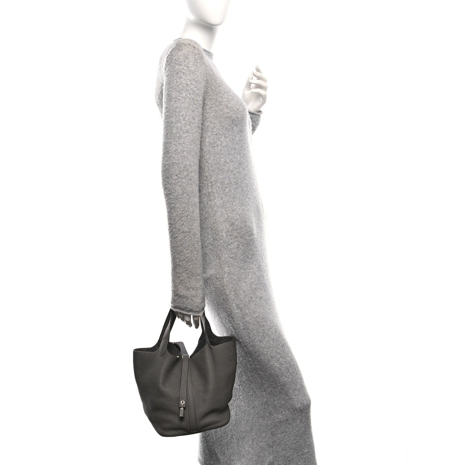 Taurillon Clemence Picotin Lock 22 MM Gris Meyer