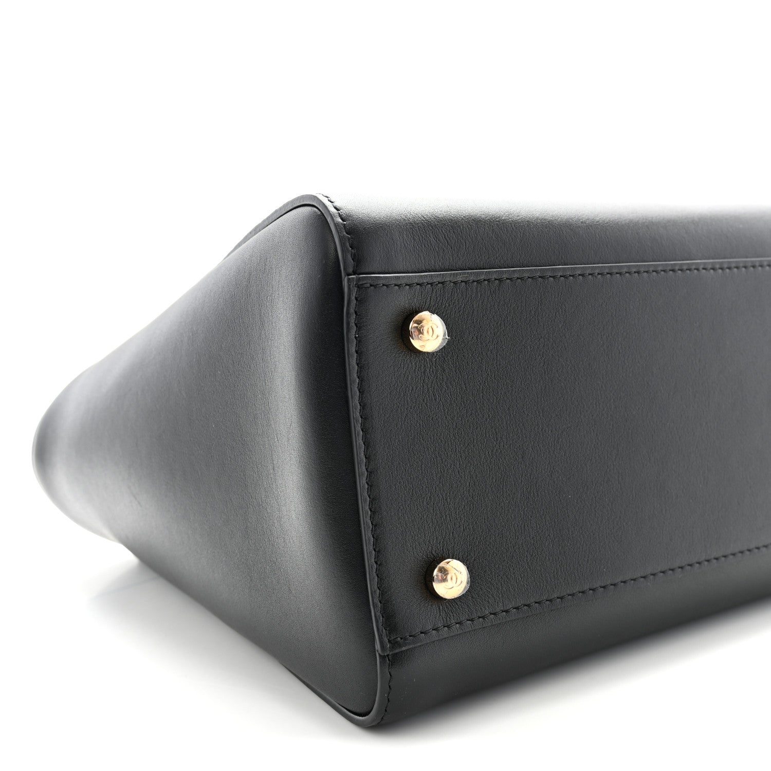 Calfskin Archetype Small Shopping Tote Black