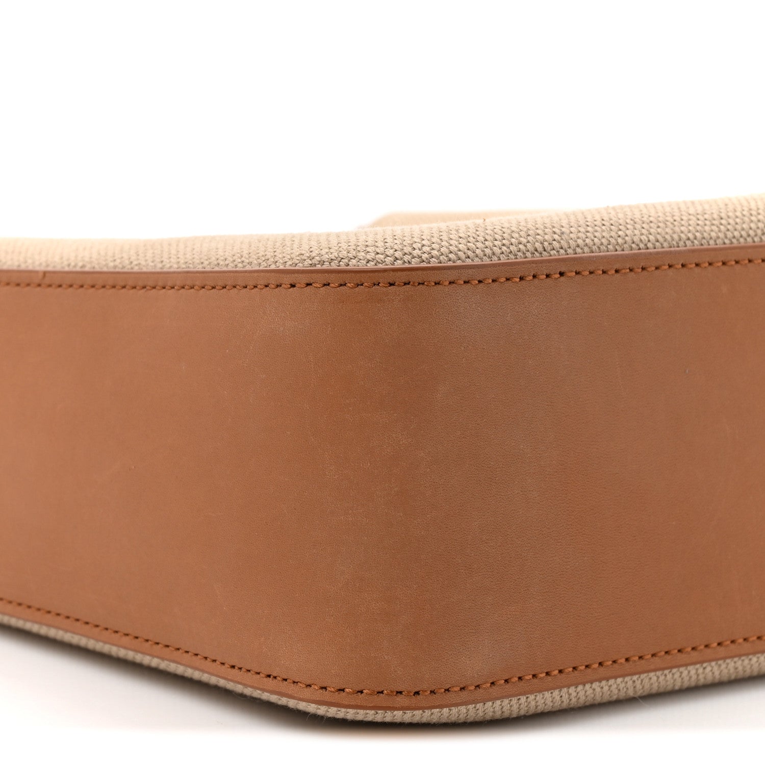 Canvas Calfskin Small Bucket Bag Desert Dust Brick