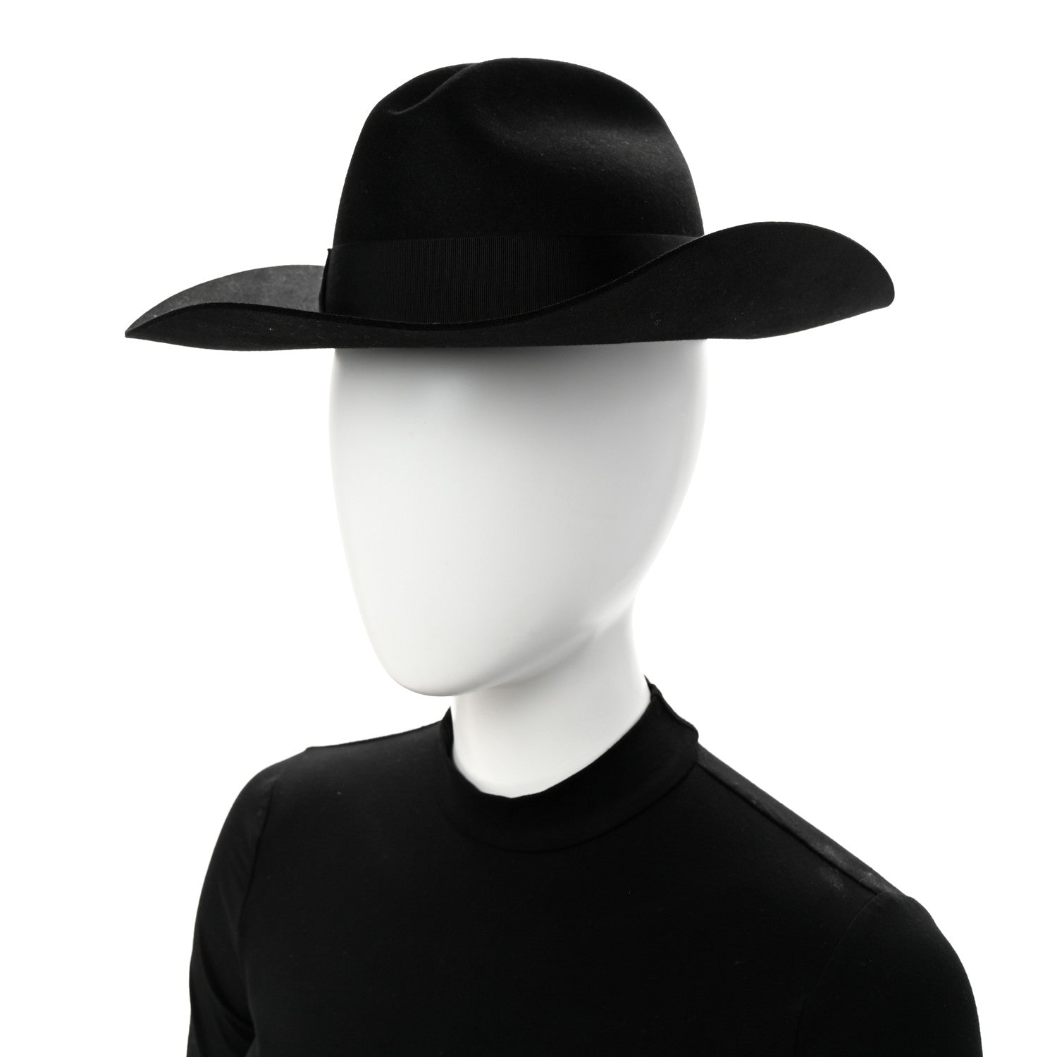 Felt Dallas Wide Brim Hat S Black