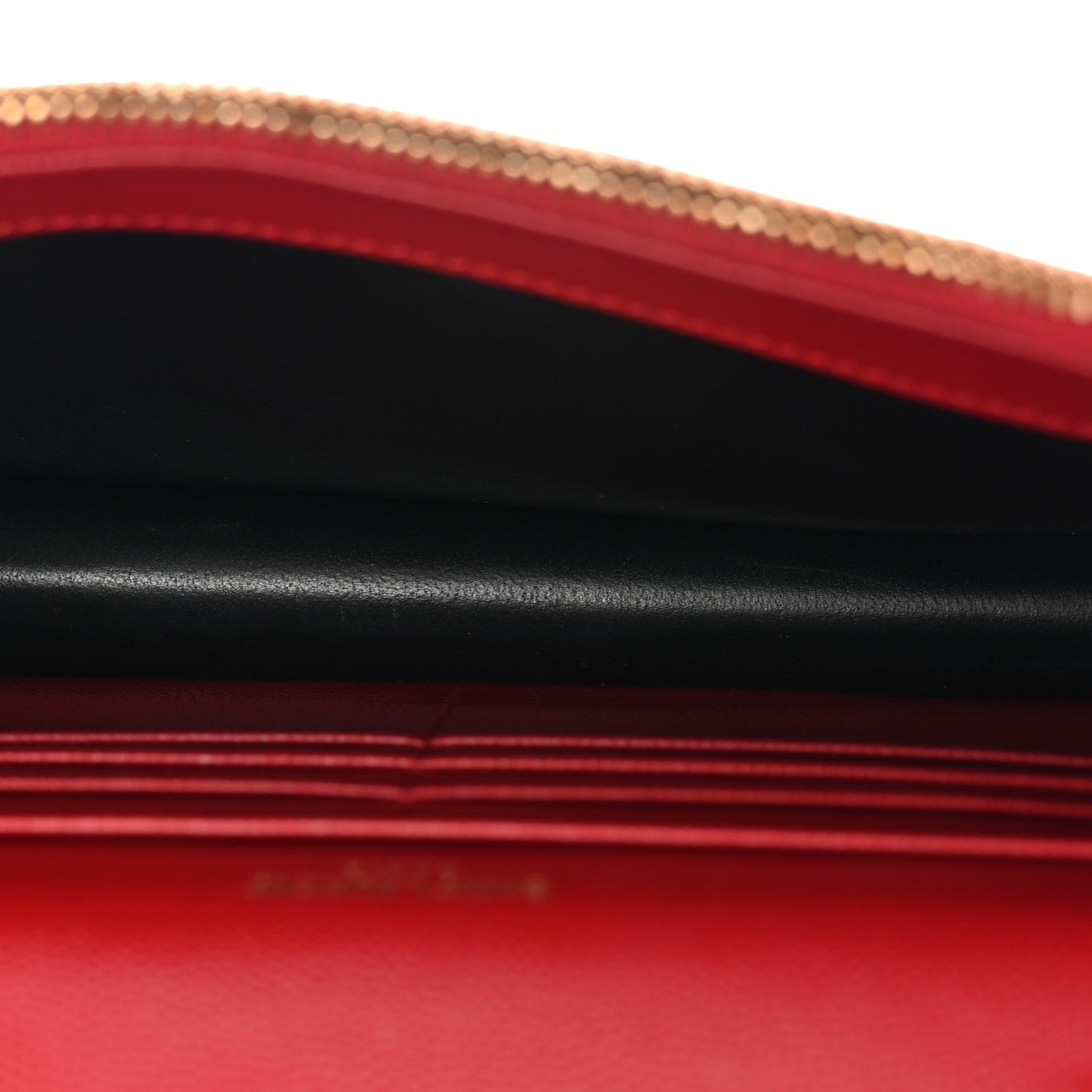 Grain De Poudre Matelasse Chevron Monogram Envelope Chain Wallet New Red