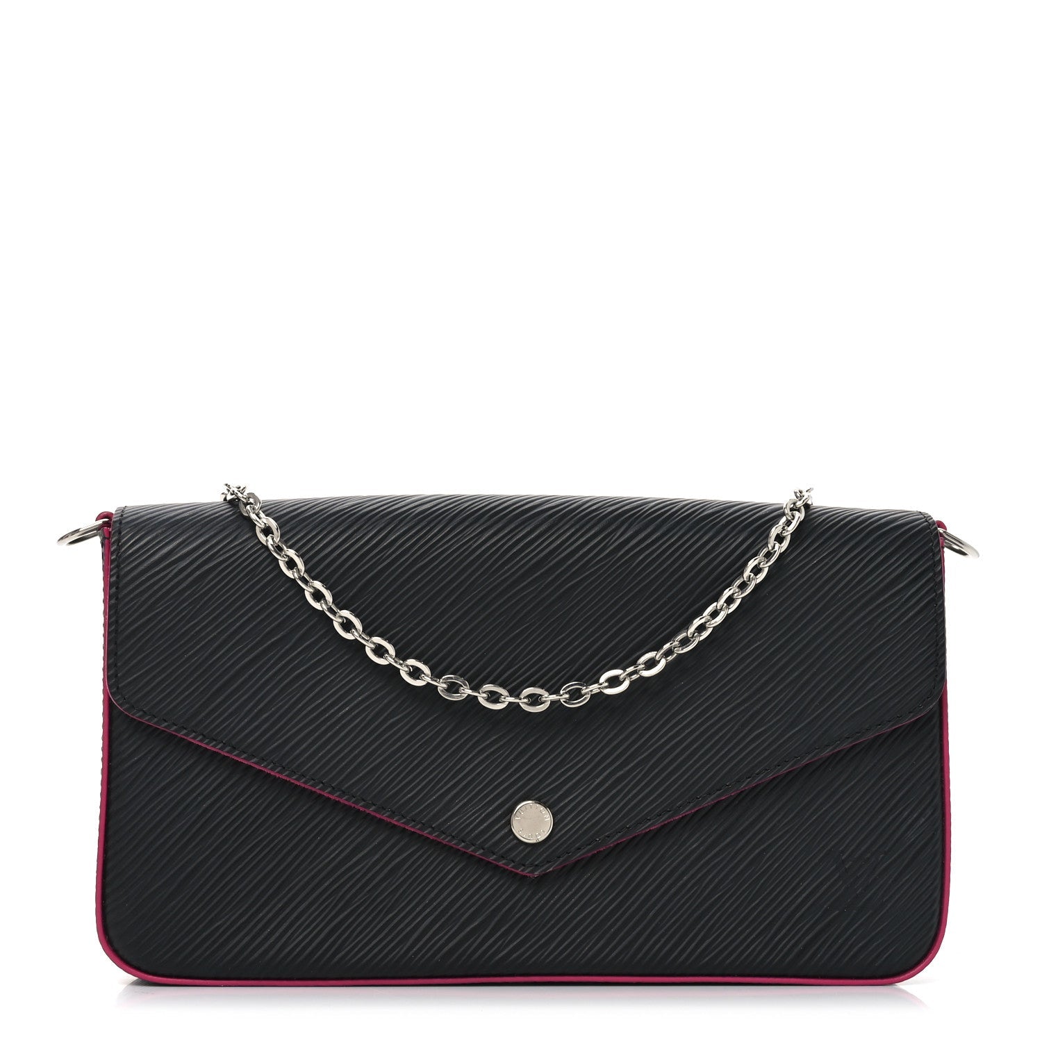 Epi Pochette Felicie Black Hot Pink