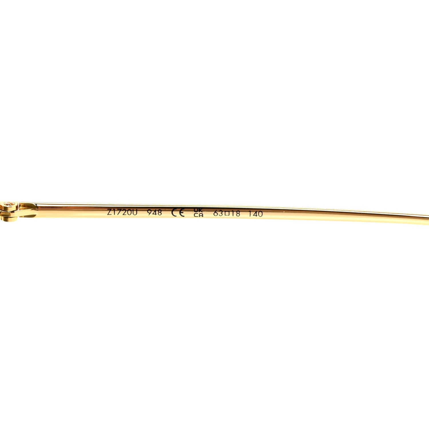 Metal LV Charm Cat Eye Sunglasses Z1720U Gold