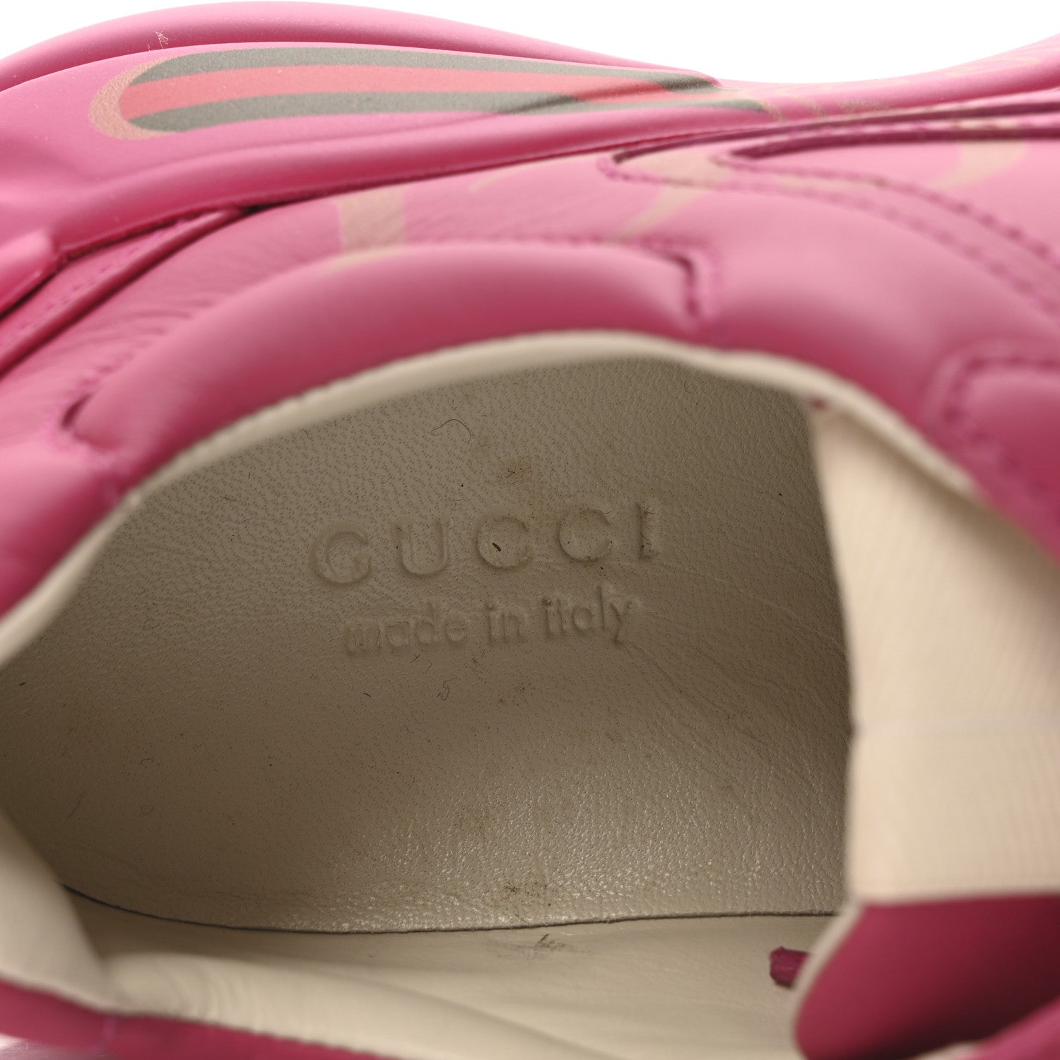 Calfskin Logo Womens Rhyton Sneakers 35.5 Box Pink