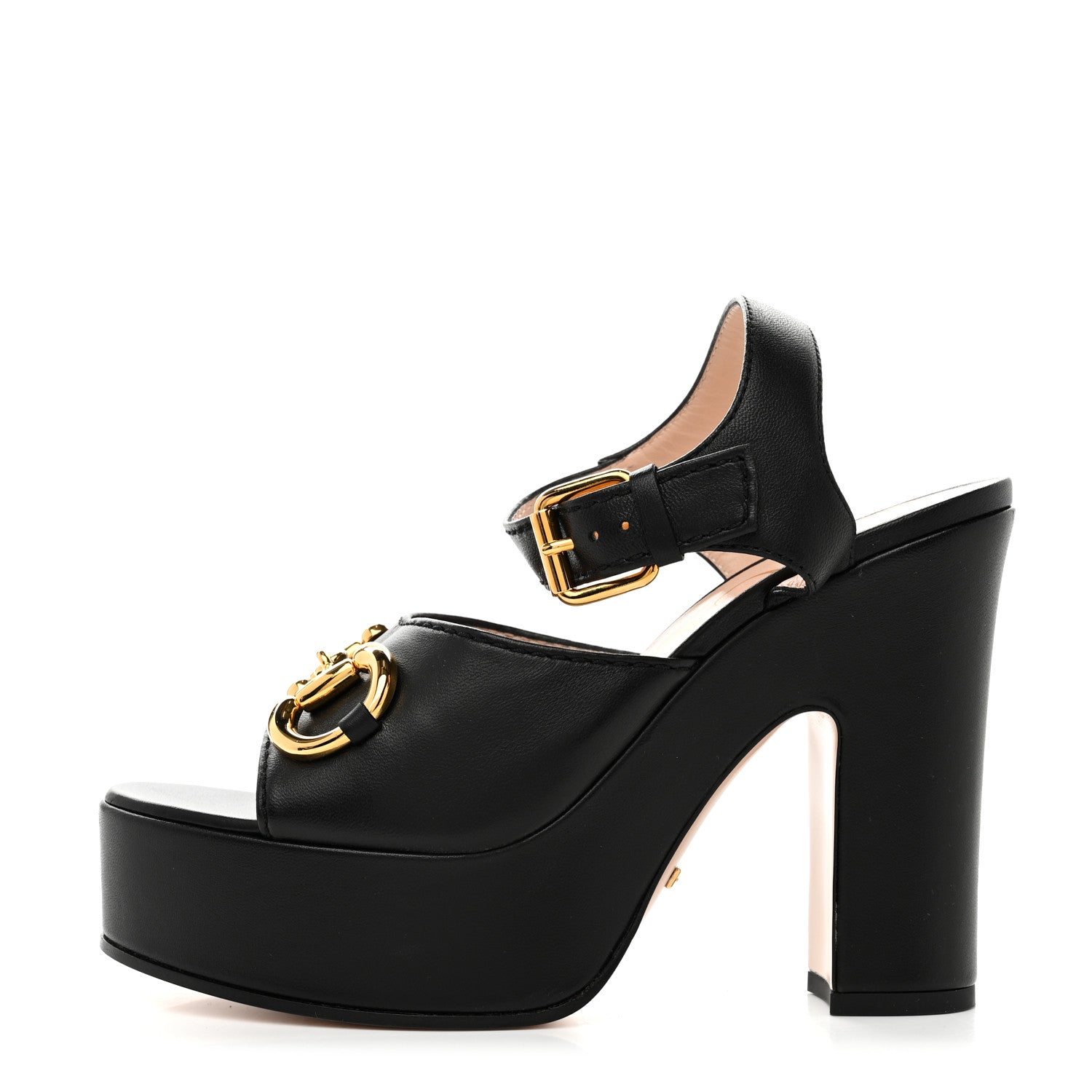 Nappa Charlotte Horsebit 40/135mm Platform Sandals 37 Black