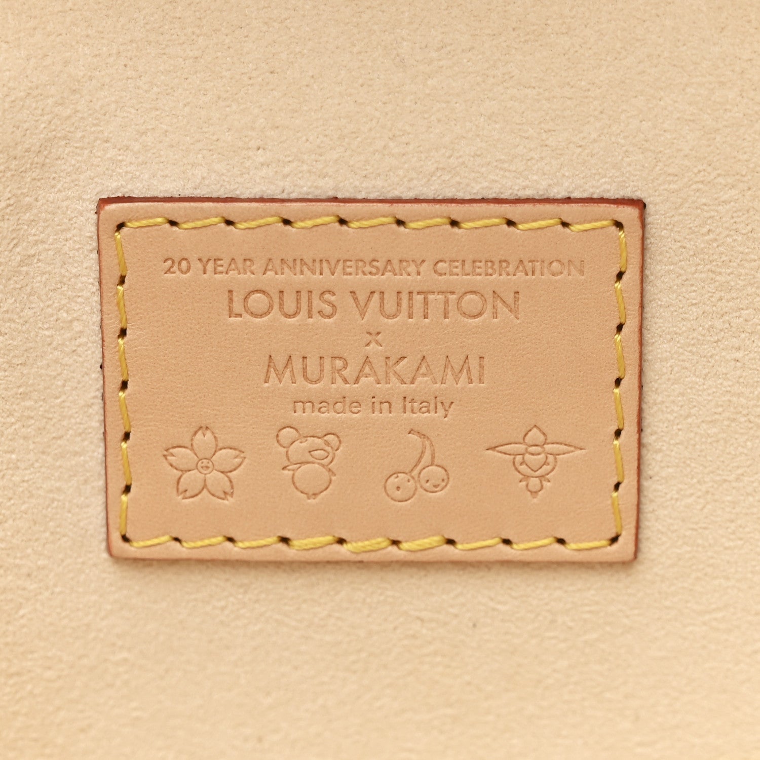 LV x TM Monogram Multicolor Vanity Chain Pouch White