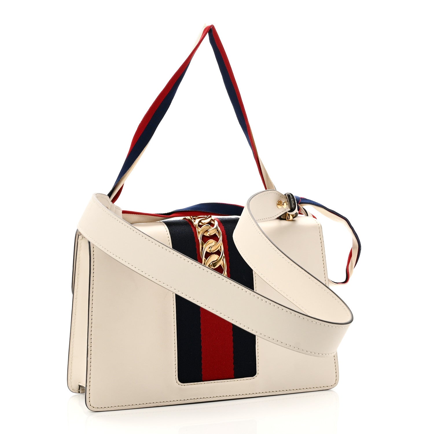 Calfskin Small Sylvie Shoulder Bag Off White