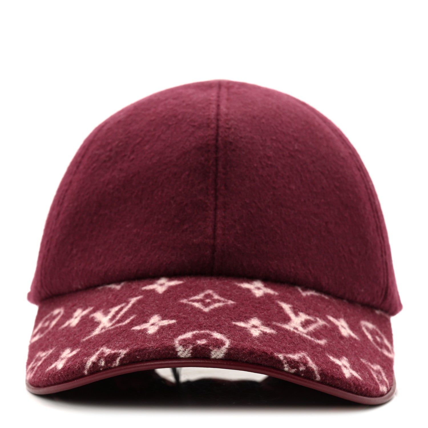 Wool Silk Monogram Endless Cap L Bordeaux