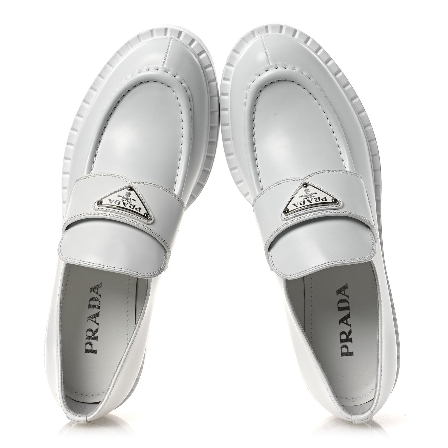 Spazzolato Triangle 50mm Loafers 41 White