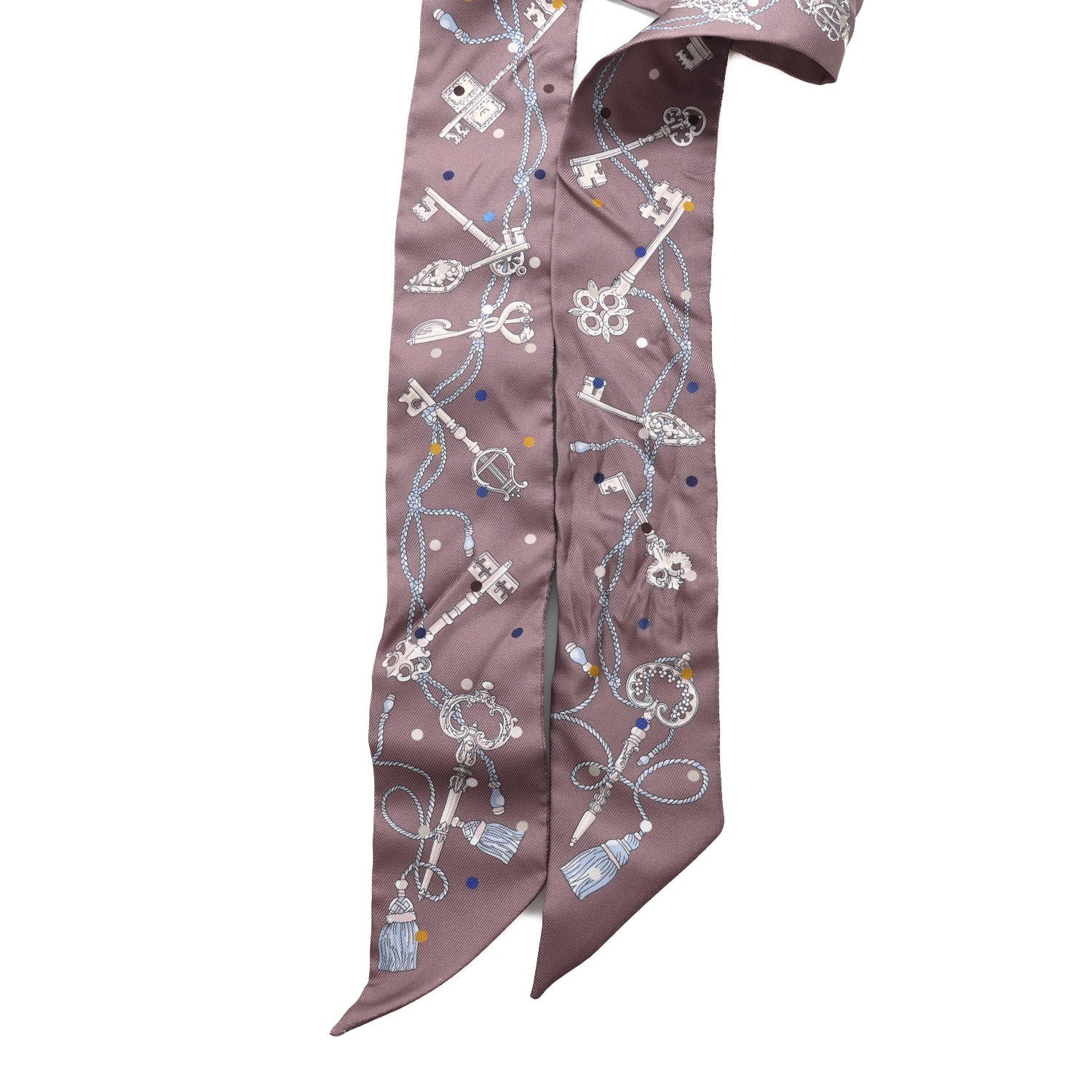 Silk Les Cles A Pois Twilly Marron Glace Gris