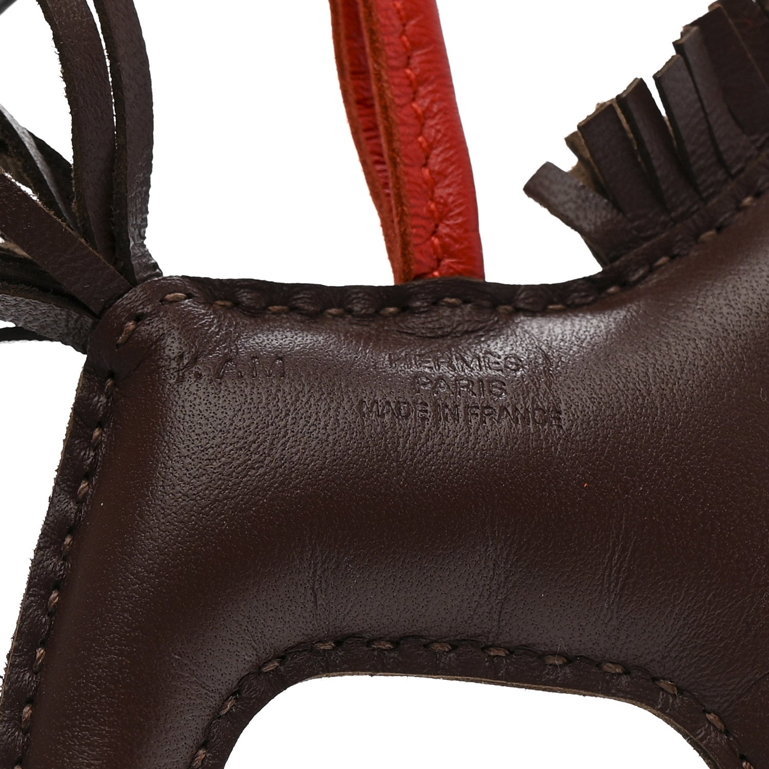 Milo Lambskin Grigri Rodeo Robeo 24 Bag Charm PM Terre Black Capucine