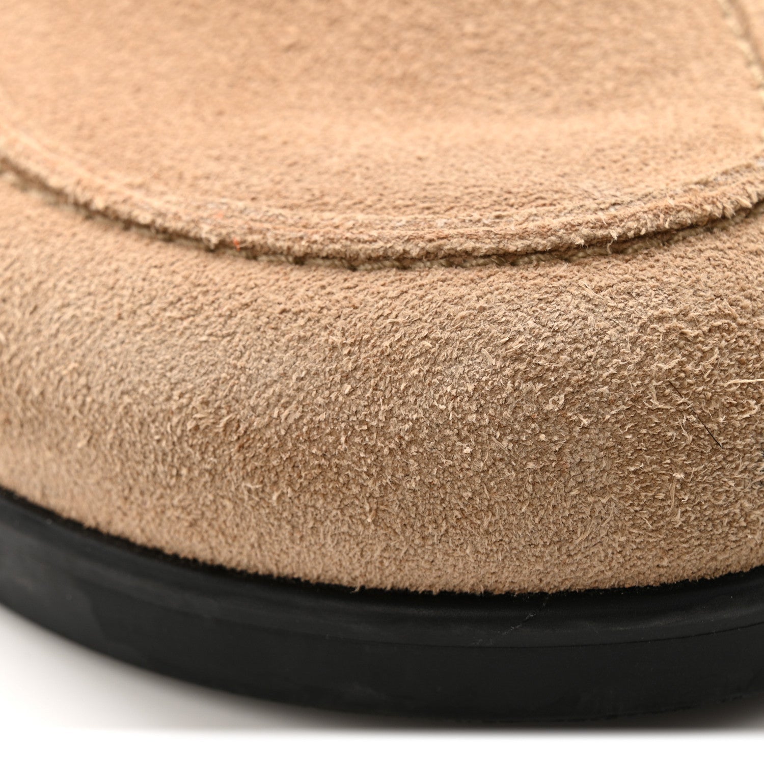 Suede Calfskin Womens Go Mules 37 Beige Argile