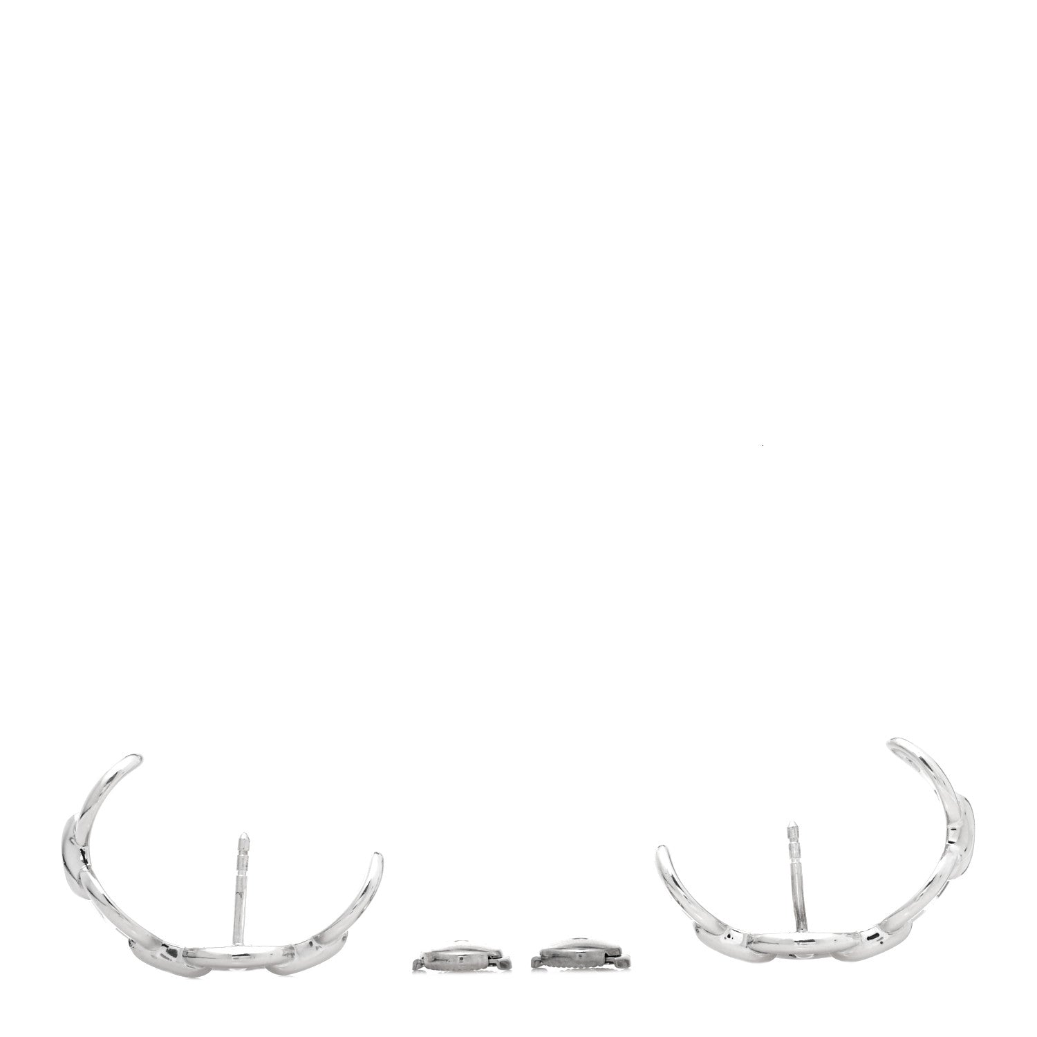 Sterling Silver Chaine D'Ancre Enchainee Climber Earrings