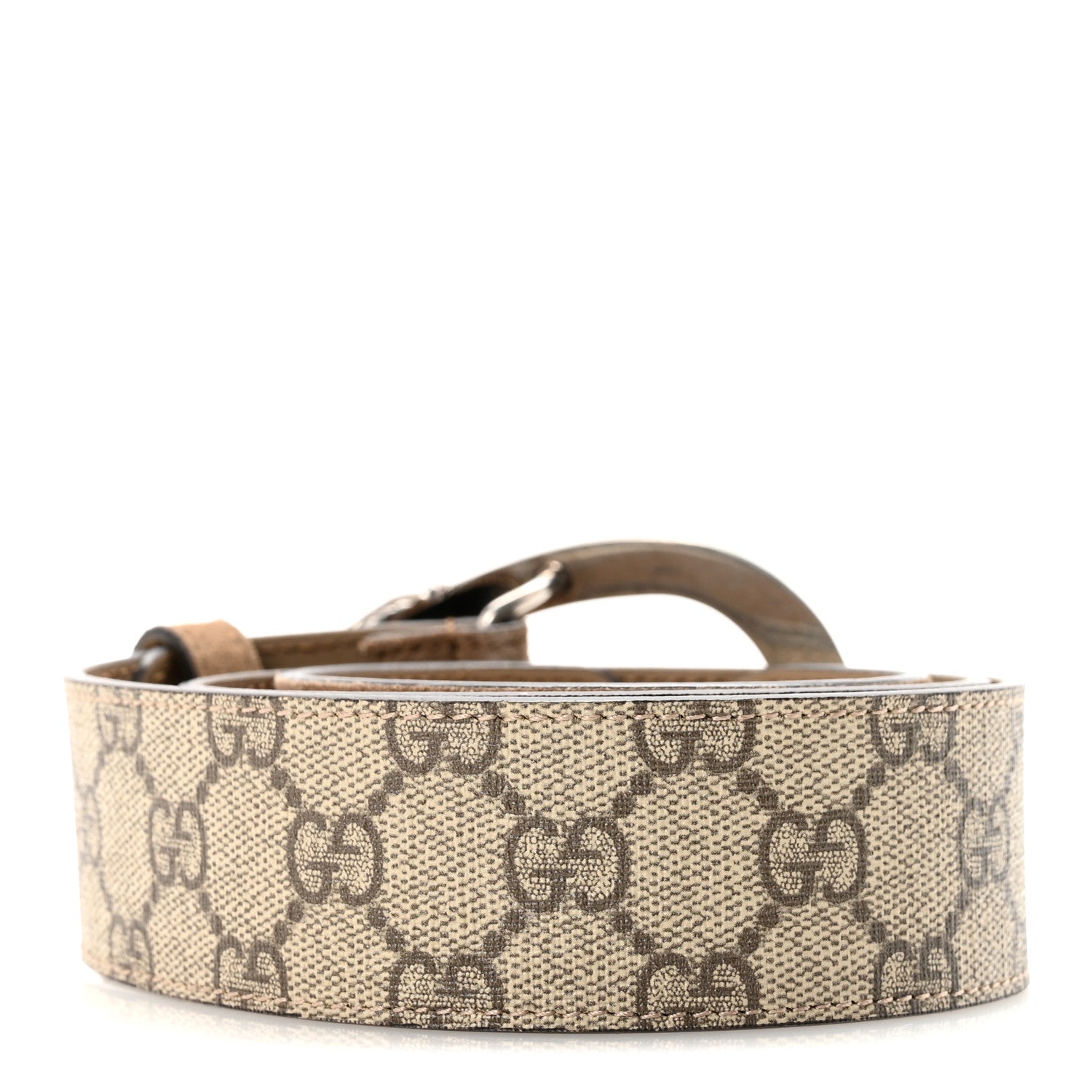 GG Supreme Monogram Suede Dionysus 40mm Belt 80 32 Beige Taupe