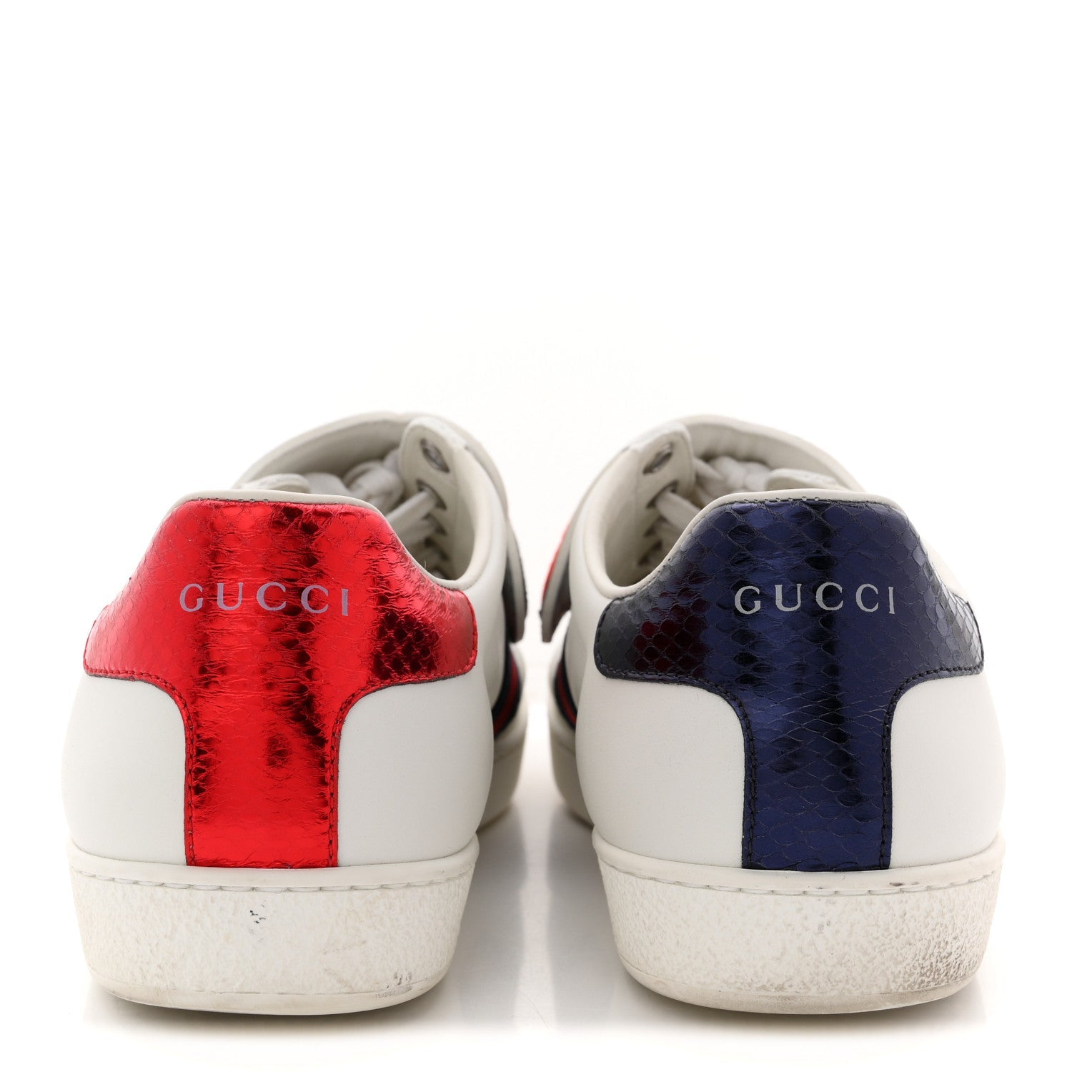 Calfskin Ayers Web Blind for Love Embroidered Womens Ace Sneakers 40.5 White
