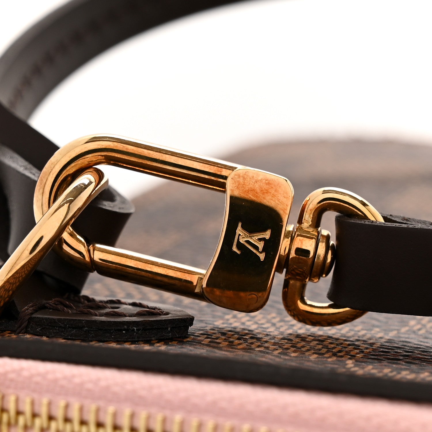 Damier Ebene Neverfull MM GM Pochette Rose Ballerine