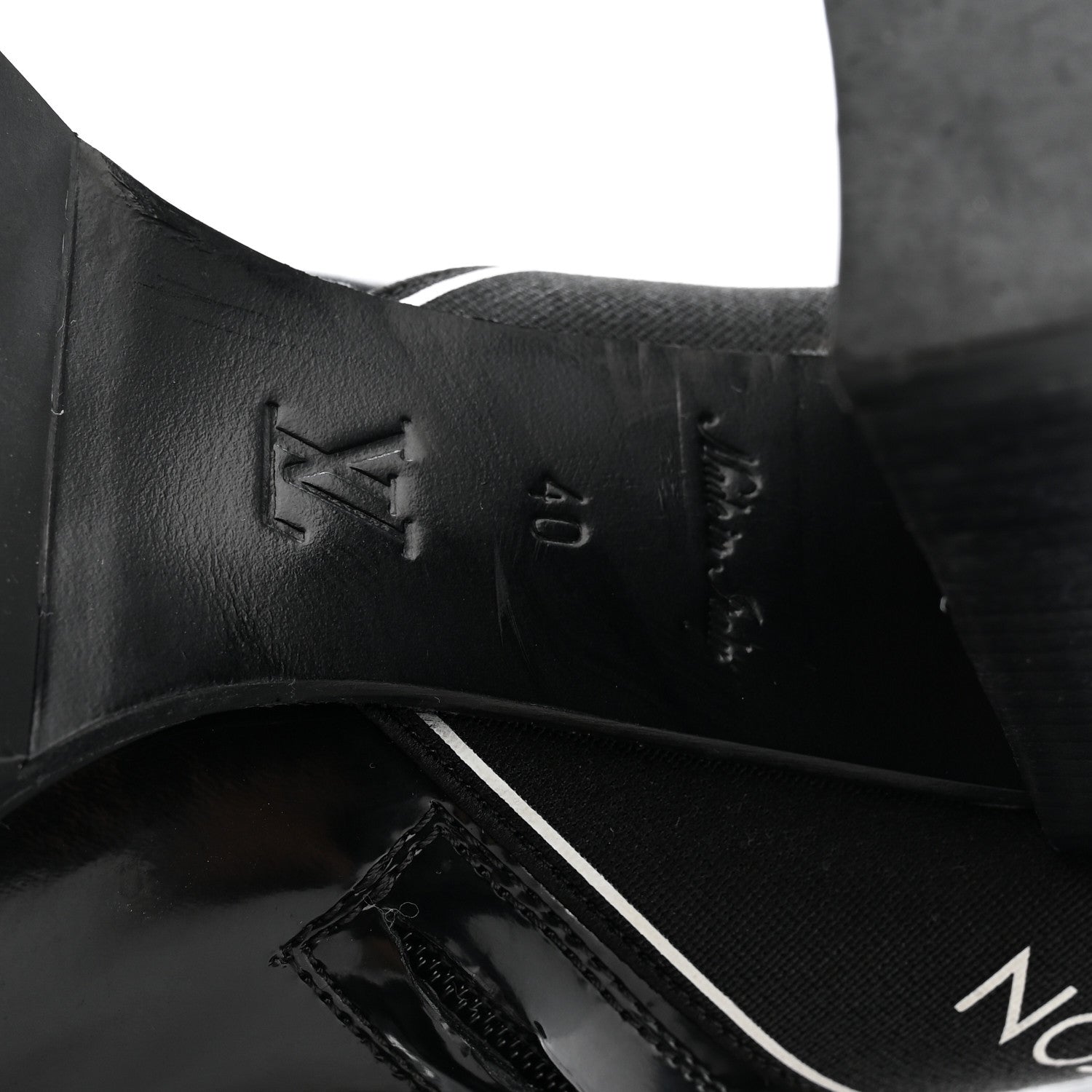 Glazed Calfskin Star Trail Ankle Boots 40 Black