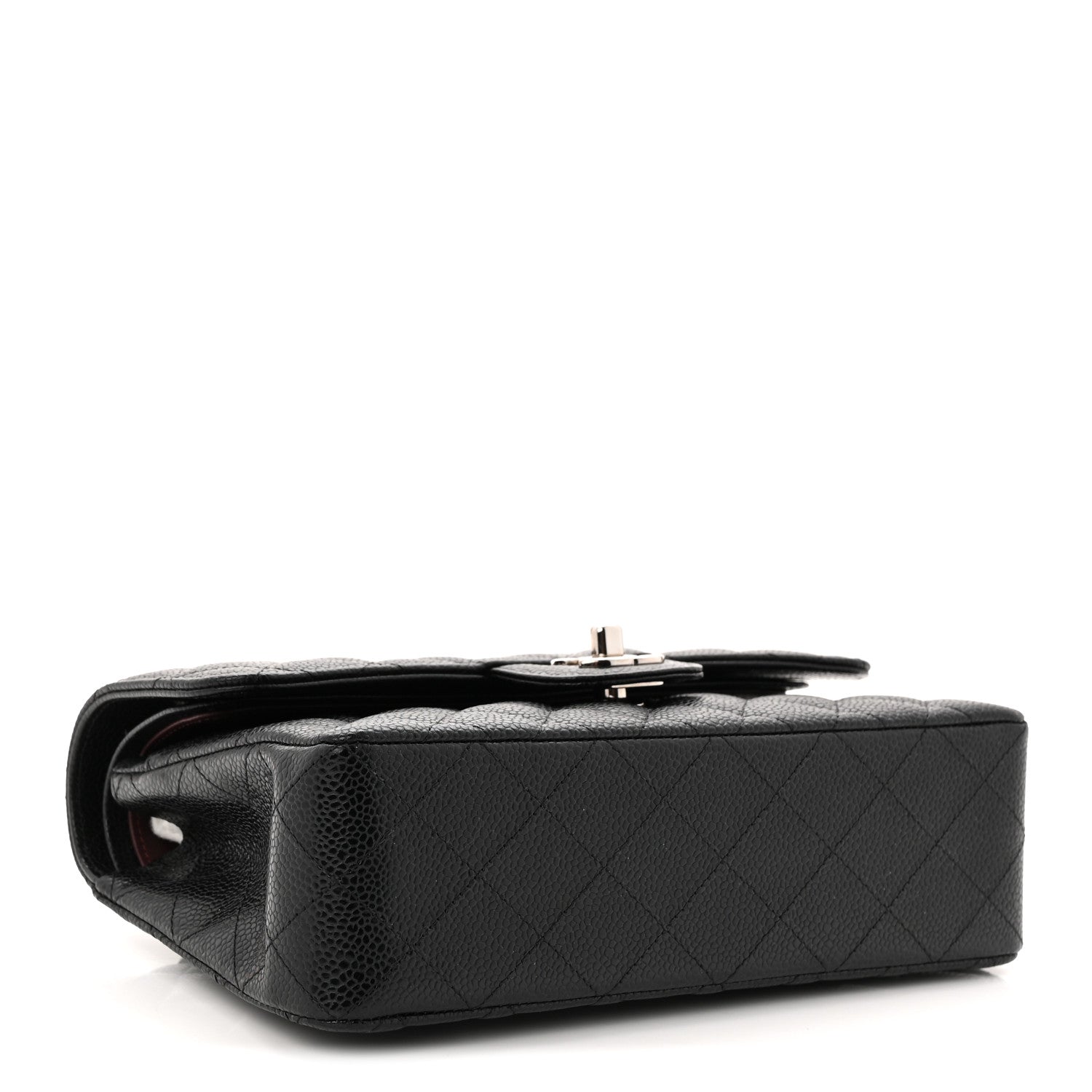 Caviar Quilted Small Double Flap Black