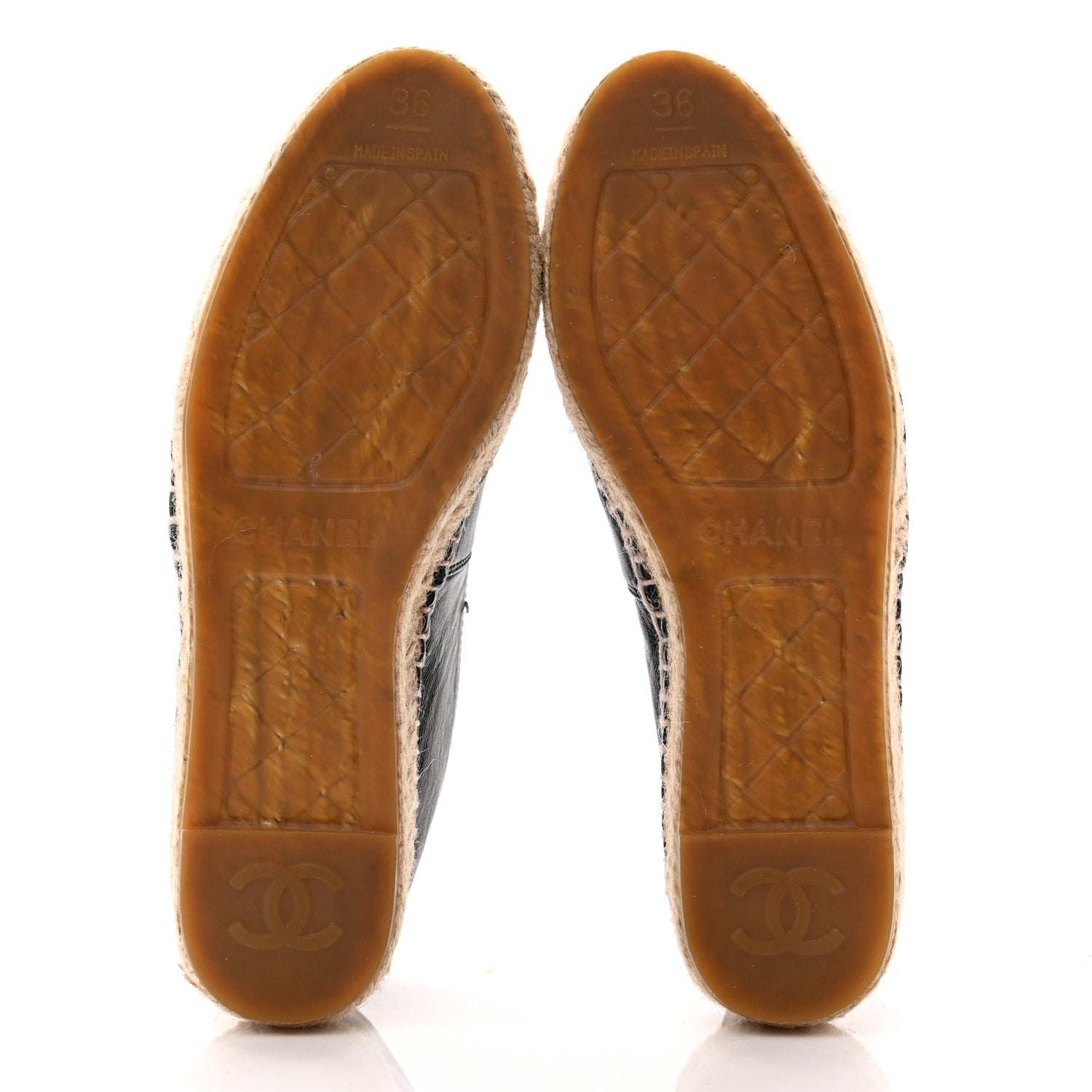 Lambskin CC Espadrilles 36 Black