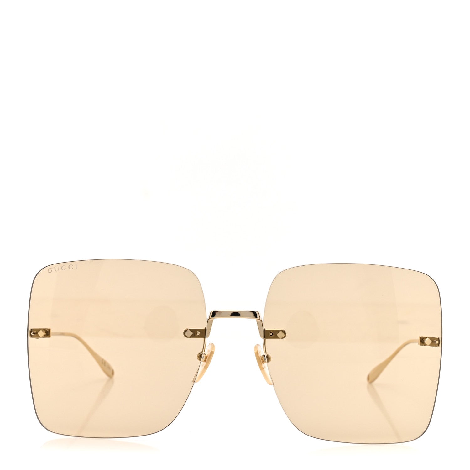 Acetate Detachable Charm Square Frame Sunglasses GG1147S Gold