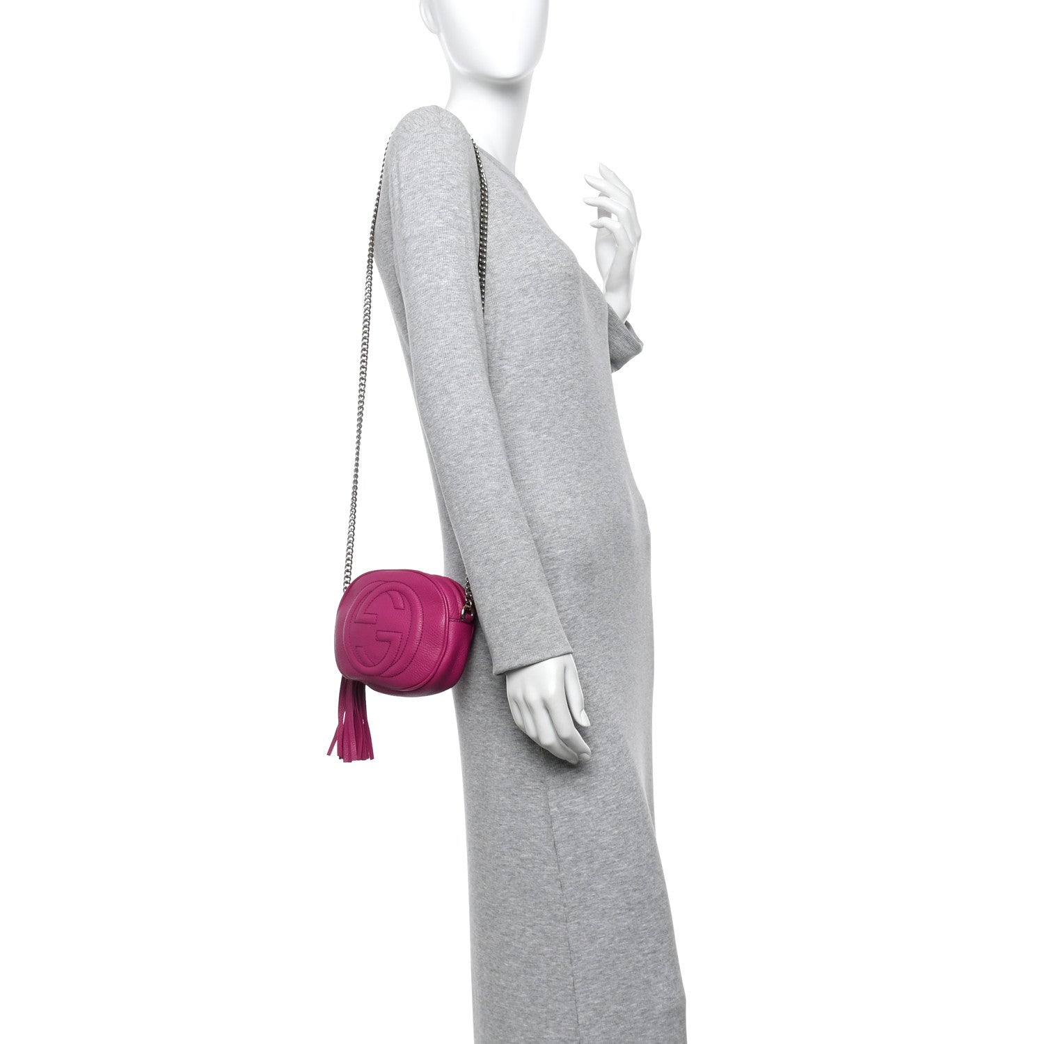 Cellarius Calfskin Mini Soho Chain Bag Bright Bouganville