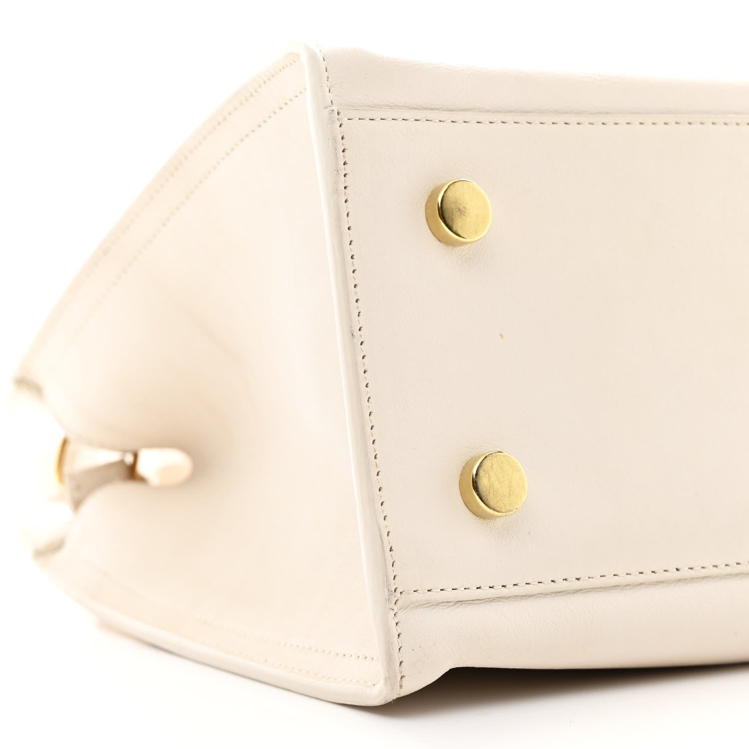 Calfskin Baby Monogram Cabas Dove White