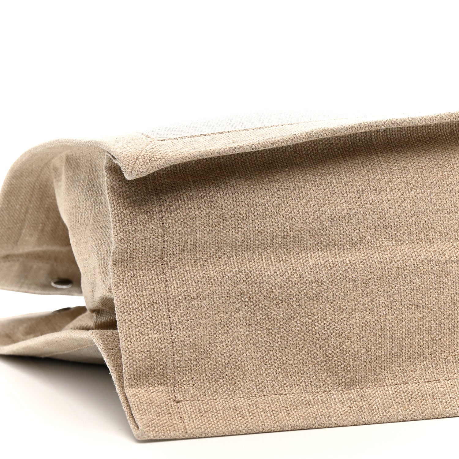 Linen Calfskin Rive Gauche Tote Optic White