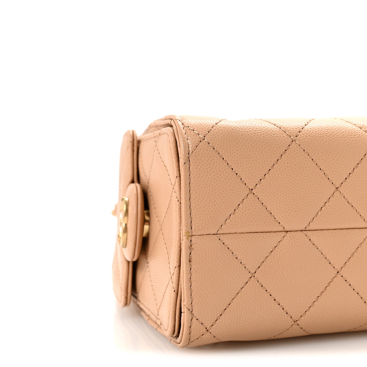 Caviar Quilted Mini Chanel 25 Handbag Beige