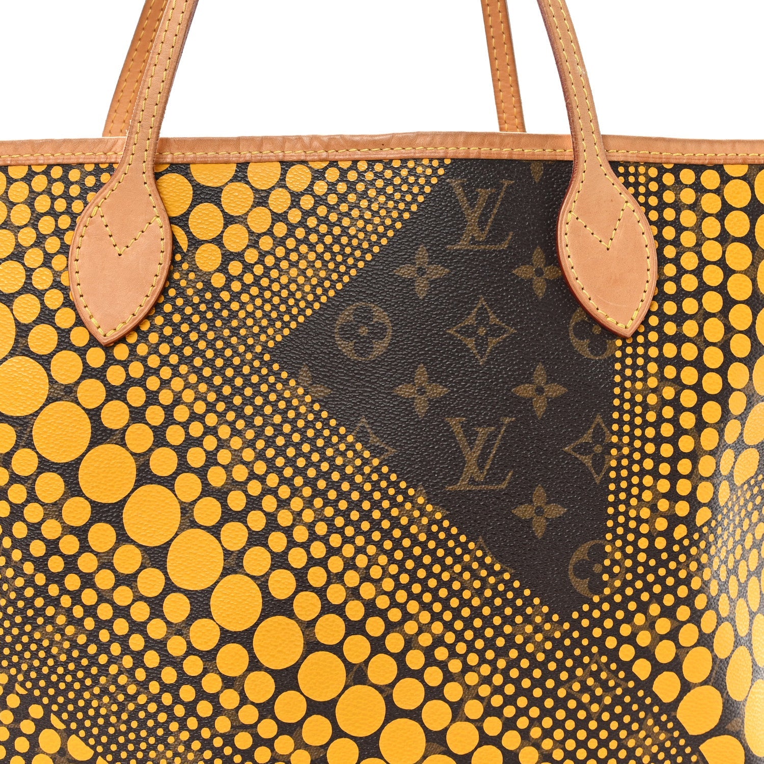 Monogram Kusama Waves Neverfull MM Yellow