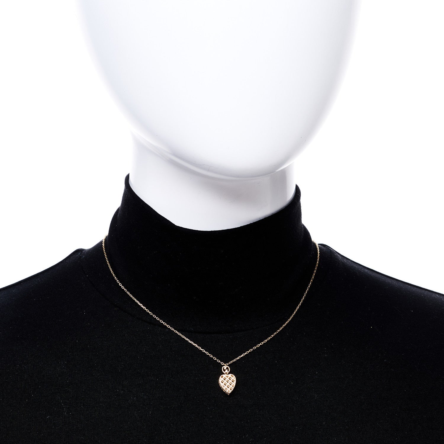 18K Yellow Gold Diamantissima Heart Pendant Necklace